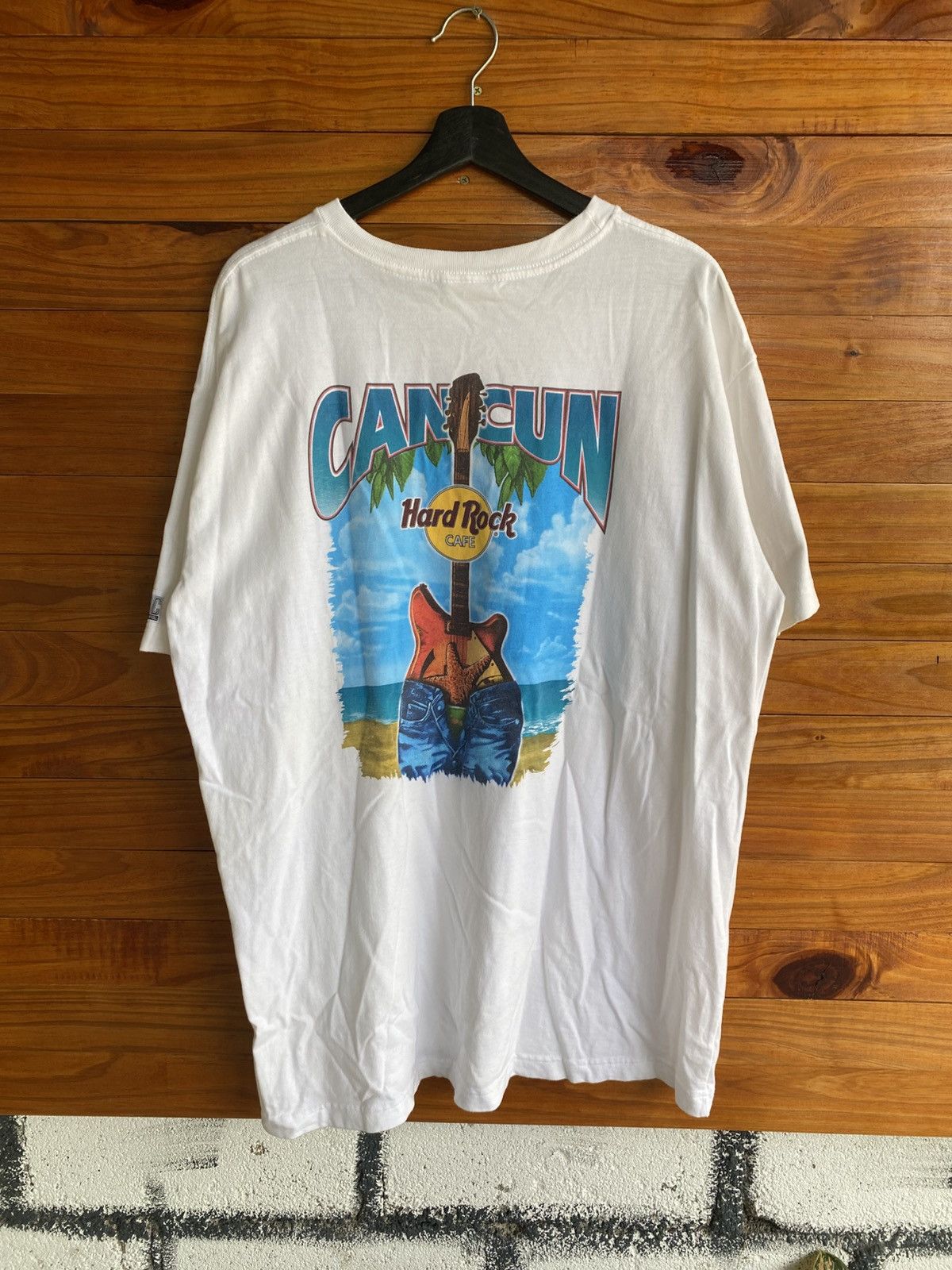Hard Rock Cafe Vintage 1990s Hard Rock Cafe Cancun T-Shirt White XX-Large Size US XXL / EU 58 / 5 - 3 Thumbnail