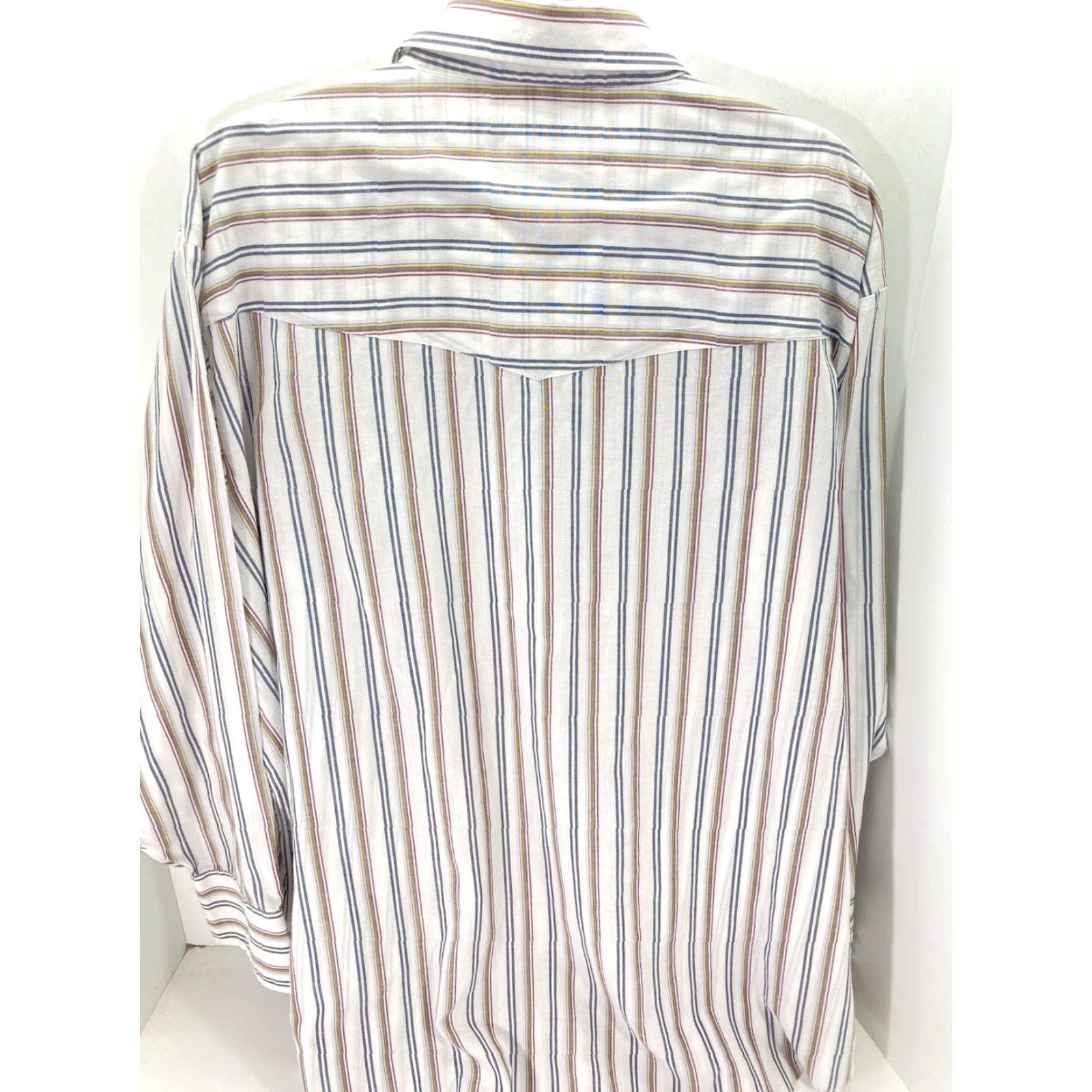Vintage VINTAGE Ely Plains Pearl Snap Shirt Men Big 2X Stripe Long Sleeve Western Shirt Size US XXL / EU 58 / 5 - 6 Thumbnail