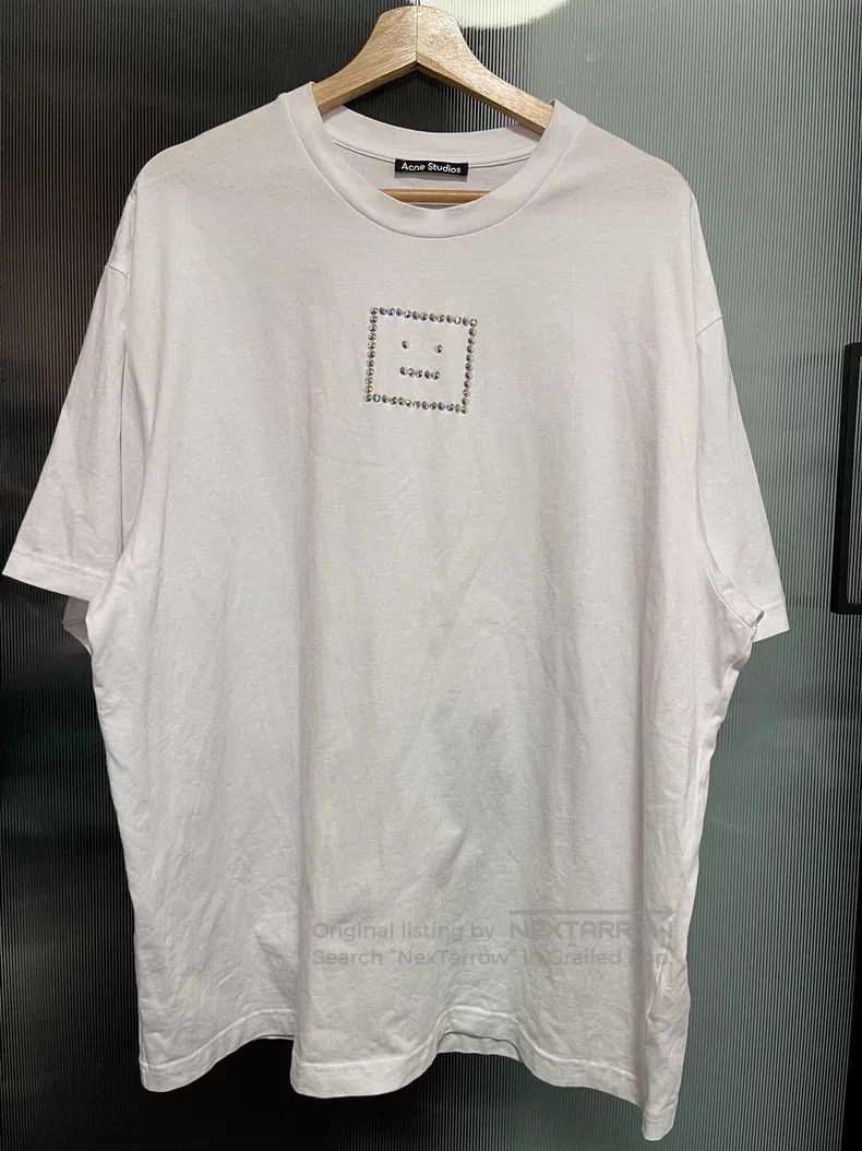 Acne Studios Acne Studios Smiley Printed Solid Color Round Neck Short S Size US XL / EU 56 / 4 - 1 Thumbnail