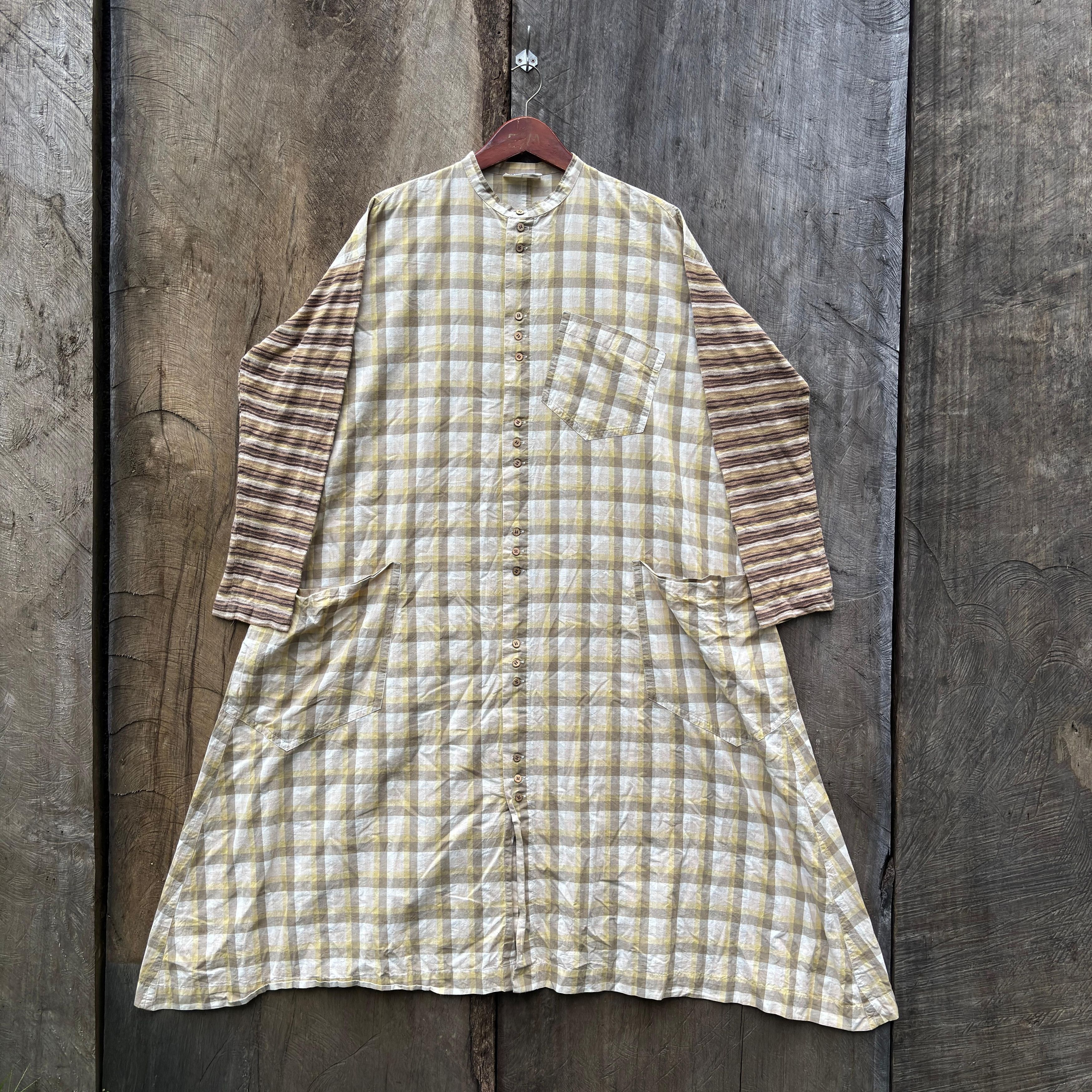 Designer × Hai Sporting Gear × Issey Miyake Vtg 90's Hai Sporting Gear By Issey Miyake Plaid Maxi Dress Size M / US 6-8 / IT 42-44 - 1 Thumbnail