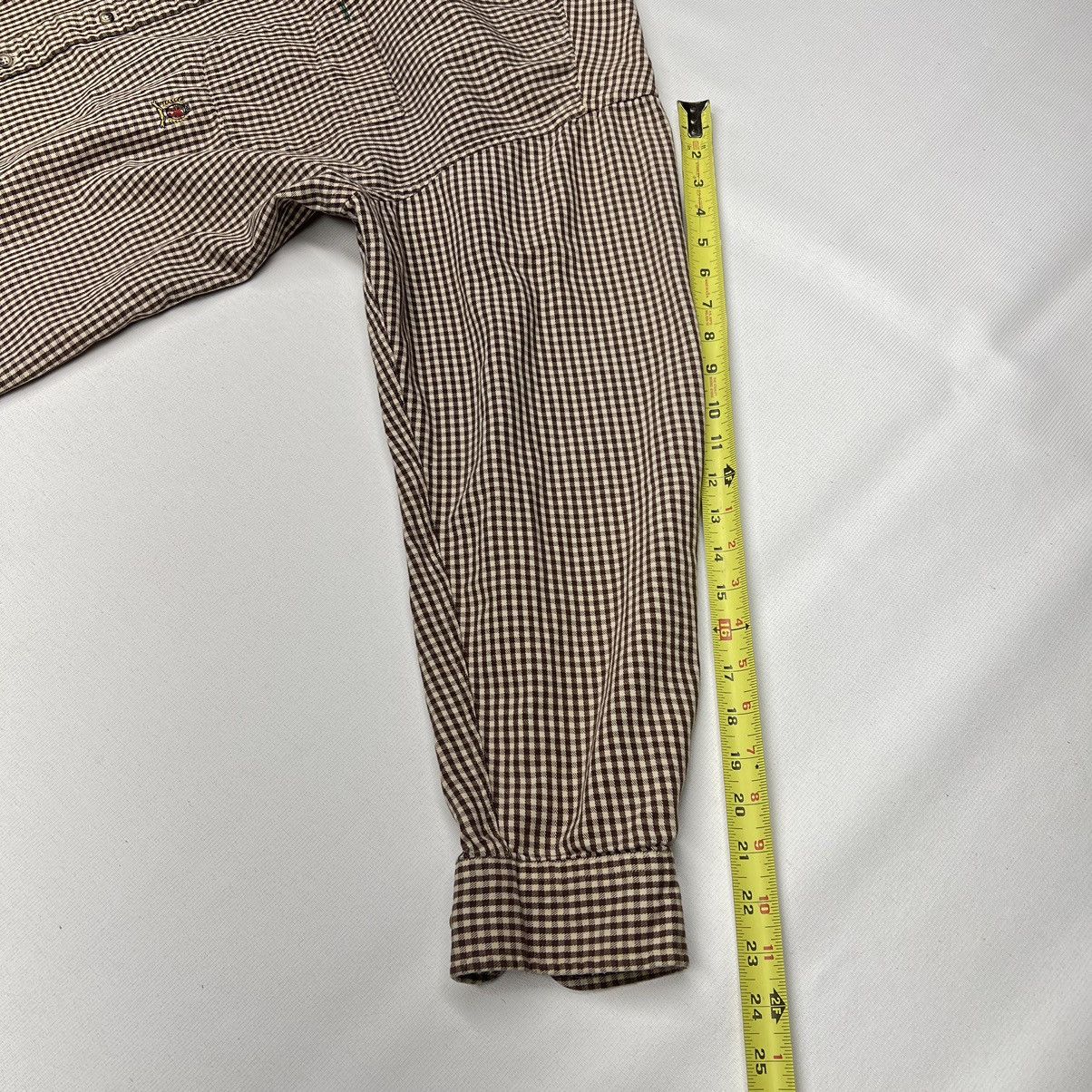 Tommy Hilfiger × Vintage Vintage Tommy Hilfiger Shirt Brown Tan Plaid Collared Button Size US XL / EU 56 / 4 - 17 Thumbnail