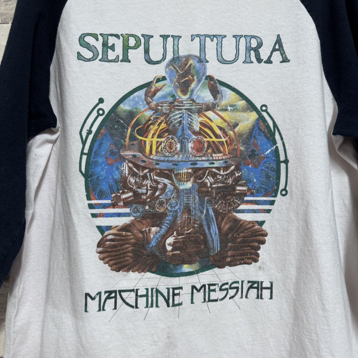 Band Tees Vintage Sepultura Raglan Shirt Machine Messiah Size US M / EU 48-50 / 2 - 5 Thumbnail