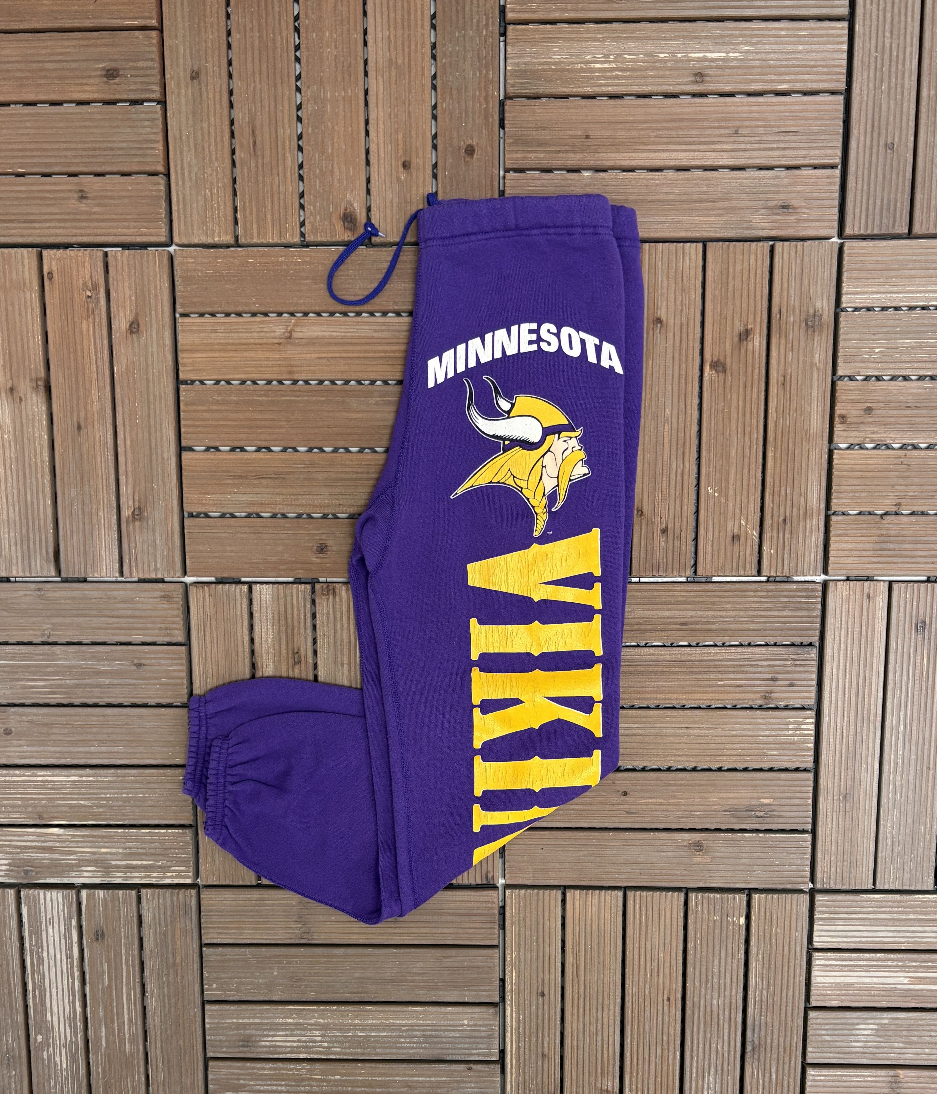 Vintage Minnesota Vikings Graphic Vintage Sweat Pants Size 30" / US 8 / IT 44 - 1 Thumbnail
