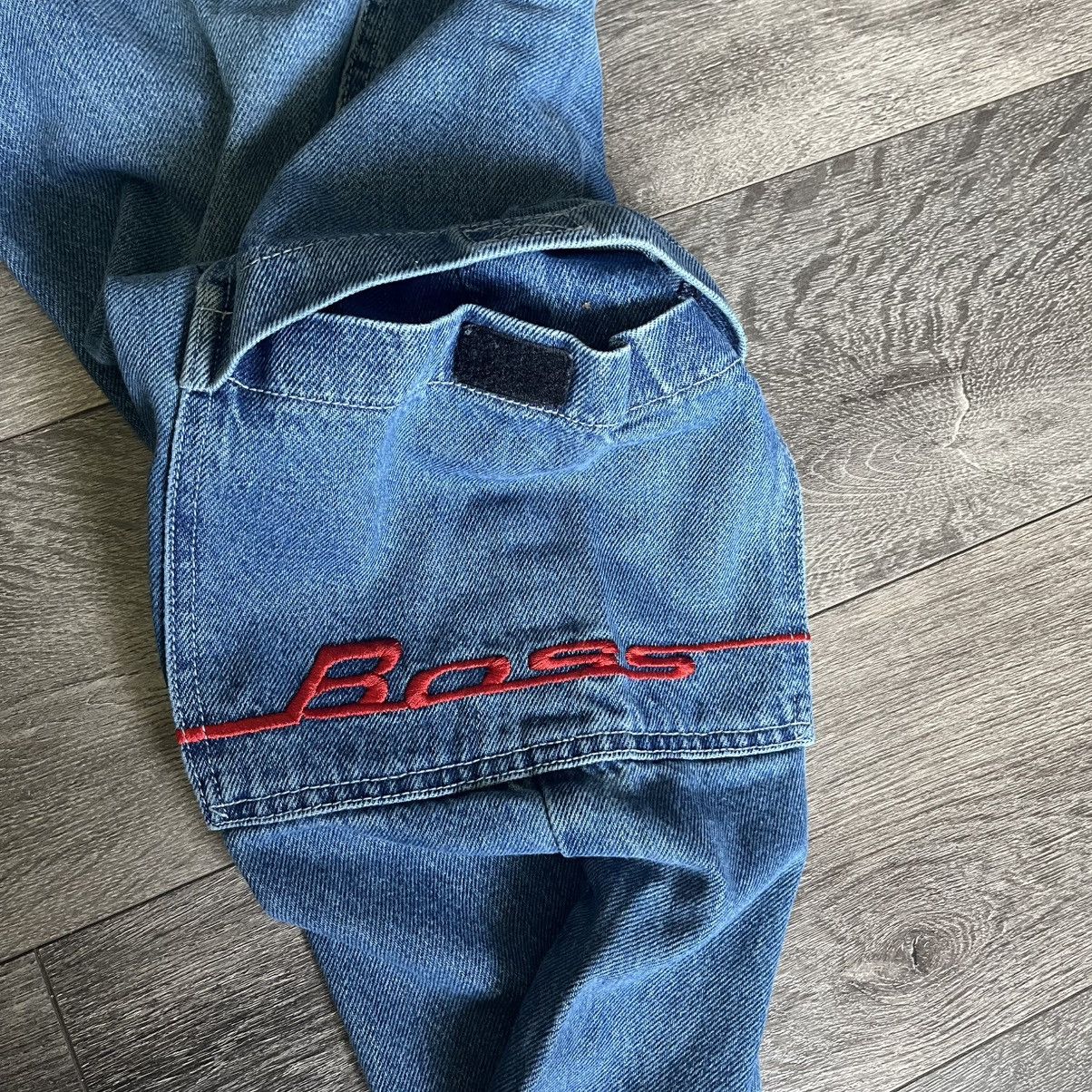 Vintage Vintage 90s Boss Baggy Skater Multi Pocket Denim Jeans 31x32 Size US 31 - 4 Thumbnail