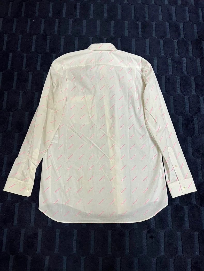 Balenciaga Balenciaga size 37 Pink Full Logo Barrage Shirt Size US XS / EU 42 / 0 - 2 Thumbnail