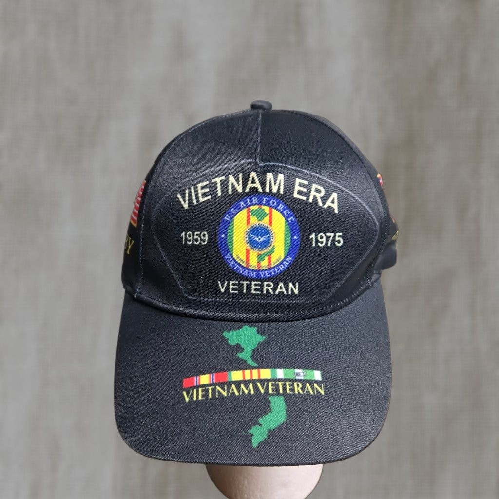 Vintage Vietnam Veteran Trucker Hat Snap-Back Men's Adjustable Black Size ONE SIZE - 1 Thumbnail