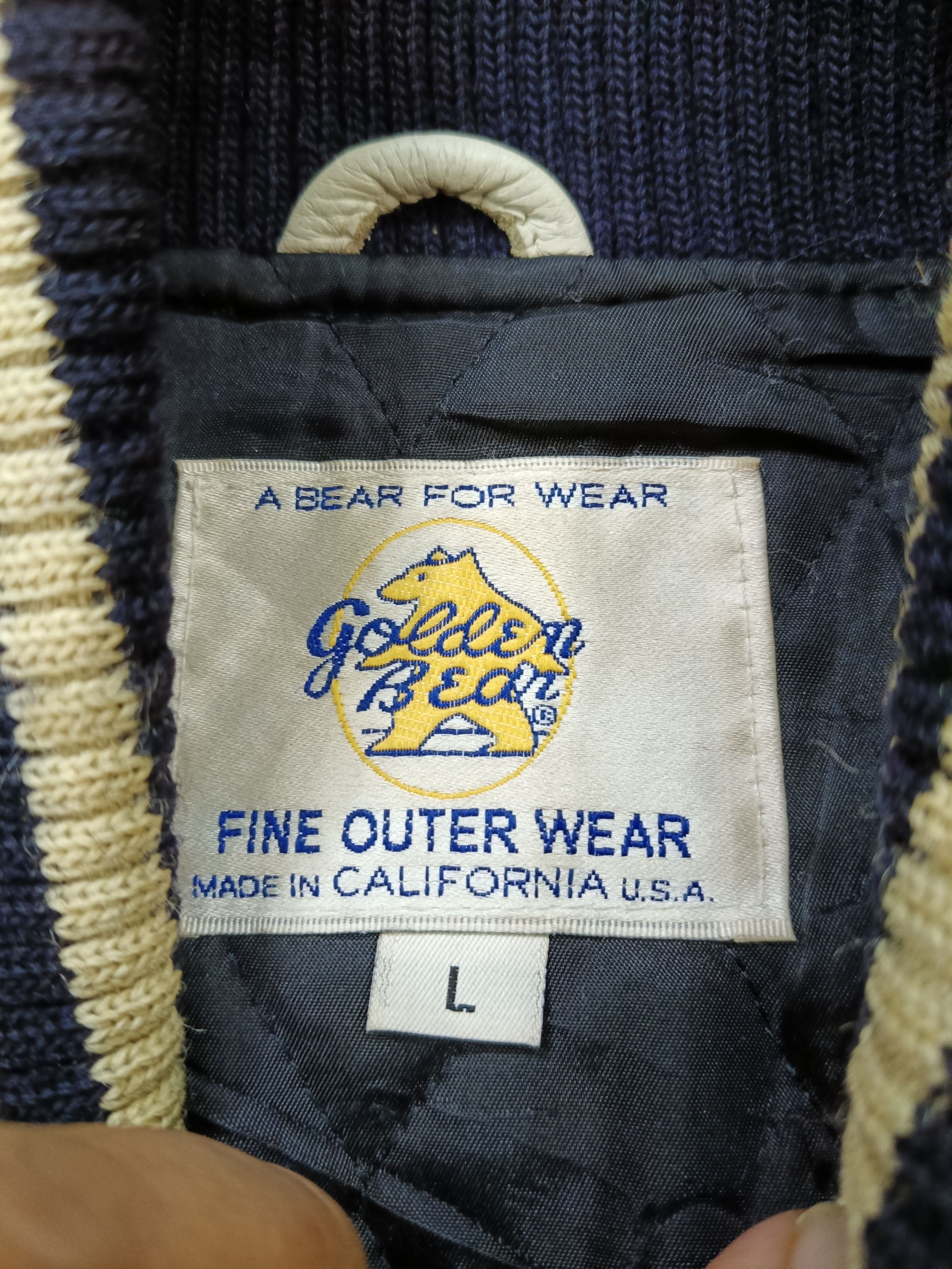 Golden Bear × Vintage Vintage Wool Golden Bear Varsity With Leather Sleeves Size US L / EU 52-54 / 3 - 4 Thumbnail