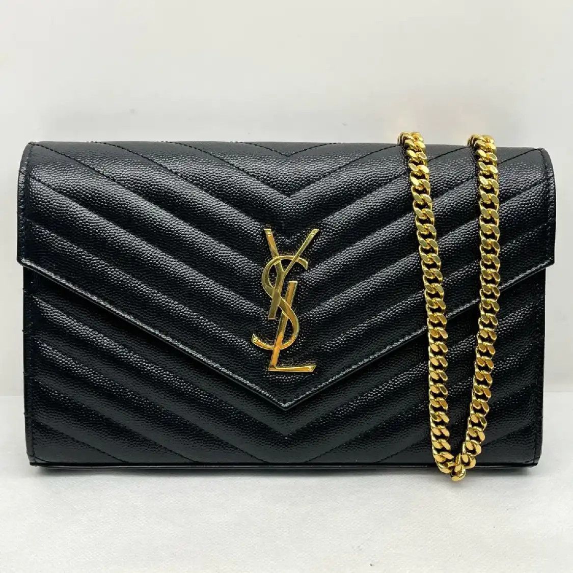 Saint Laurent Paris Saint Laurent Paris YSL MONOGRAM Medium black cowhide leather quilted Vshoulder Size ONE SIZE - 1 Thumbnail