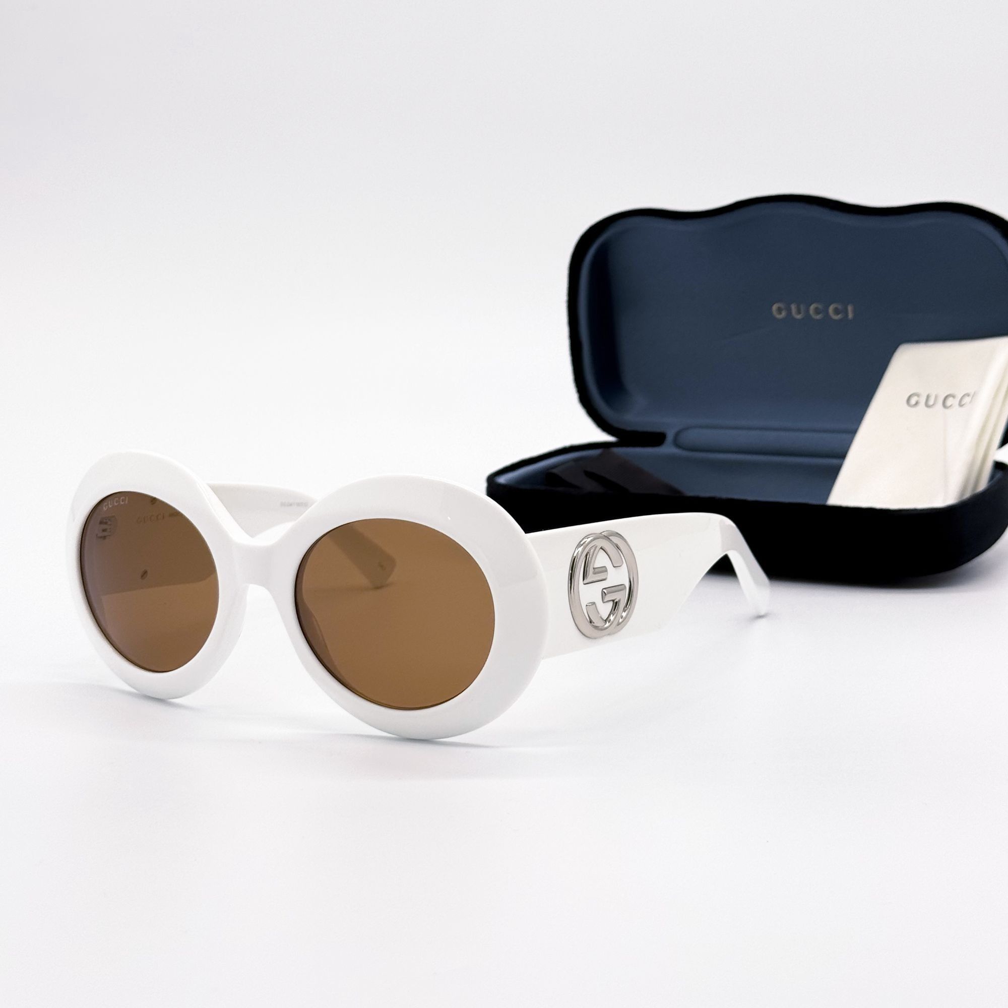 Gucci NEW GUCCI SUNGLASSES GG1647S 003 WOMEN ROUND WHITE BROWN Size ONE SIZE - 2 Thumbnail