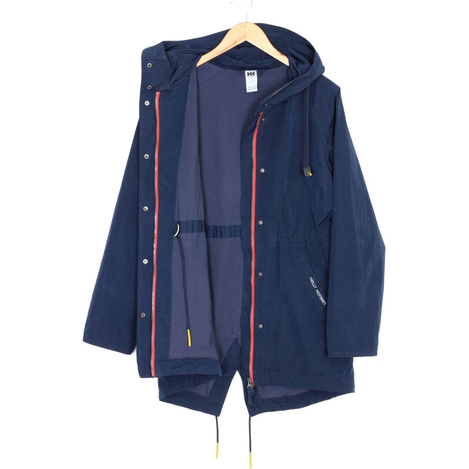 Helly Hansen HELLY HANSEN Navy Blue Hooded Lightweight Parka Jacket Women Size L MJ2561 Size L / US 10 / IT 46 - 2 Thumbnail