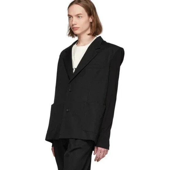 BOTTER Botter Wool Tricot Sleeve Blazer 50 40 M Mens Black Avant Size 40R - 15 Thumbnail
