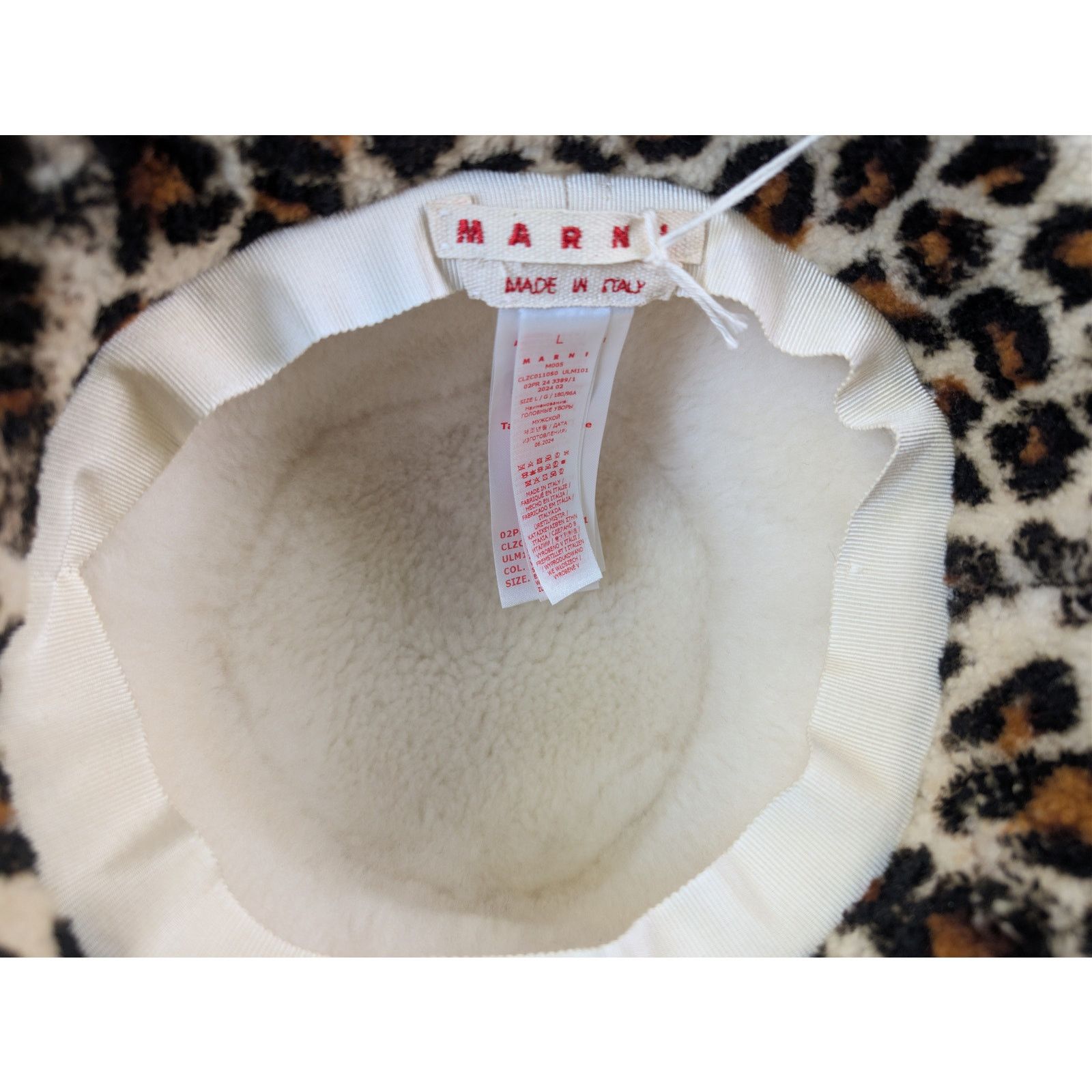Marni o1rshd1 Size: L / Shearling Leopard Print Bucket Cap / Hat Size ONE SIZE - 10 Thumbnail