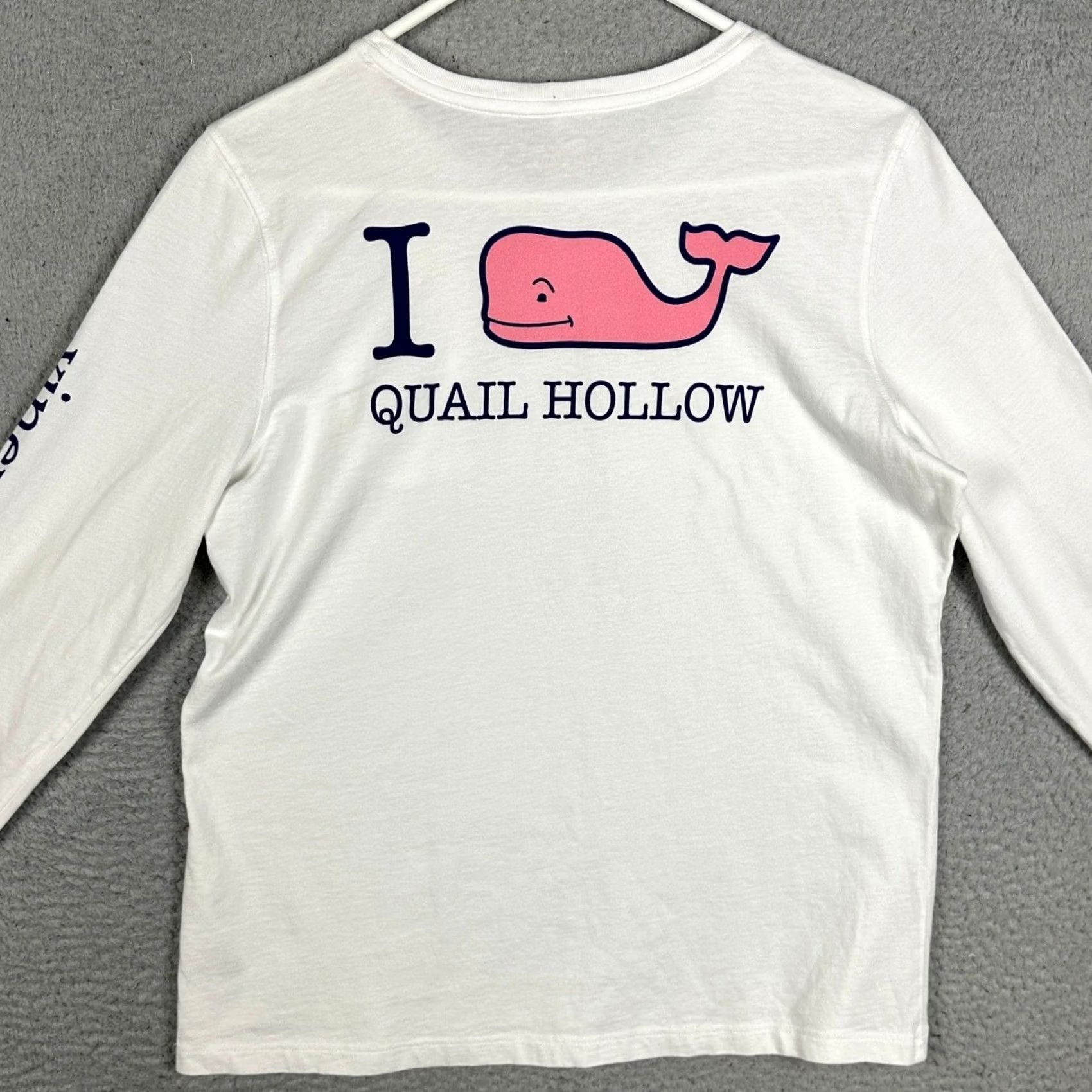 Vineyard Vines Vineyard Vines T-Shirt Women M White PGA Tour Quail Hollow Graphic Pocket Logo Long Sleeve Crew Neck Size M / US 6-8 / IT 42-44 - 3 Thumbnail