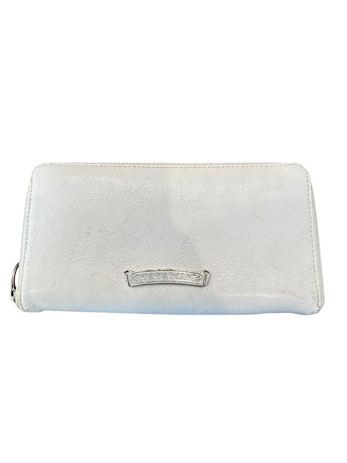 Chrome Hearts Chrome Hearts Rhodium BS Fleur Wallet White Leather Scroll Size ONE SIZE - 3 Thumbnail