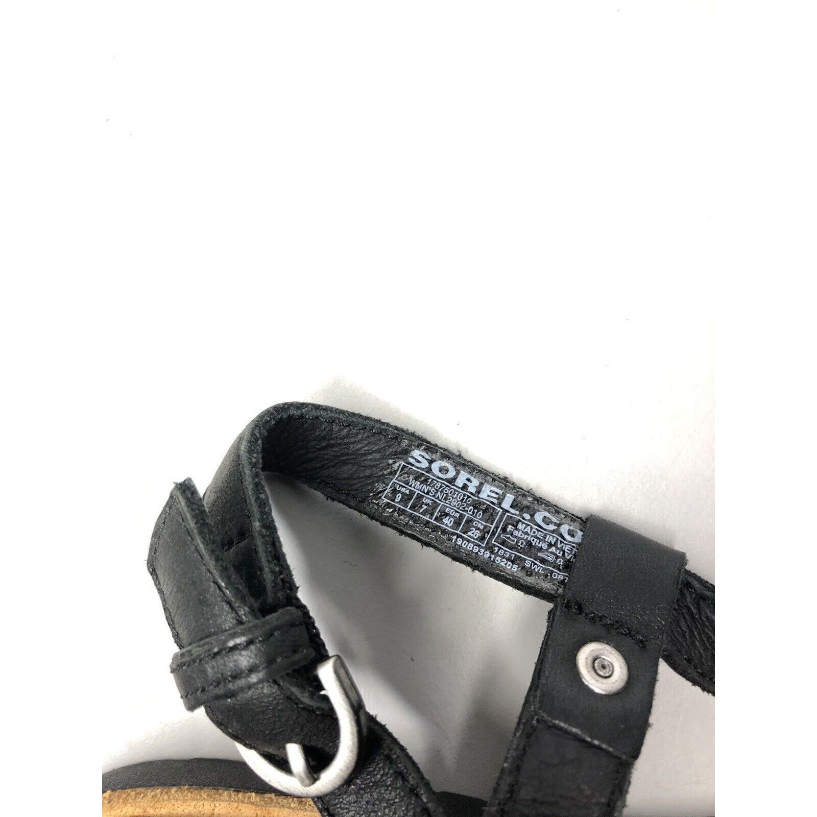 SOREL Sorel Black Leather Thong Casual Ankle Strap Flats Sandals W Size US 9 / IT 39 - 11 Thumbnail