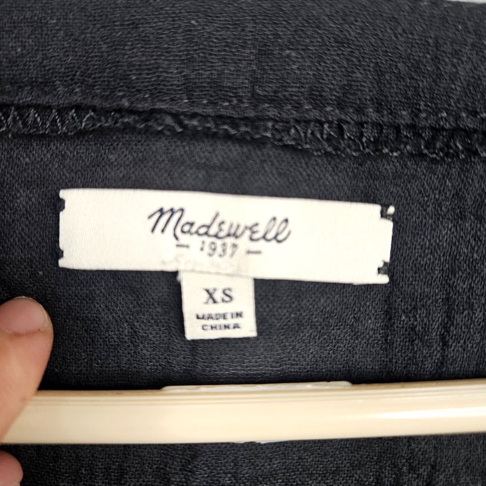 Madewell Madewell Blouse V-Neck Long Sleeve Embroidered Black XS Women Shirt Casual Knit Cotton Blend Regular Knit Aesthetic Size XS / US 0-2 / IT 36-38 - 7 Thumbnail