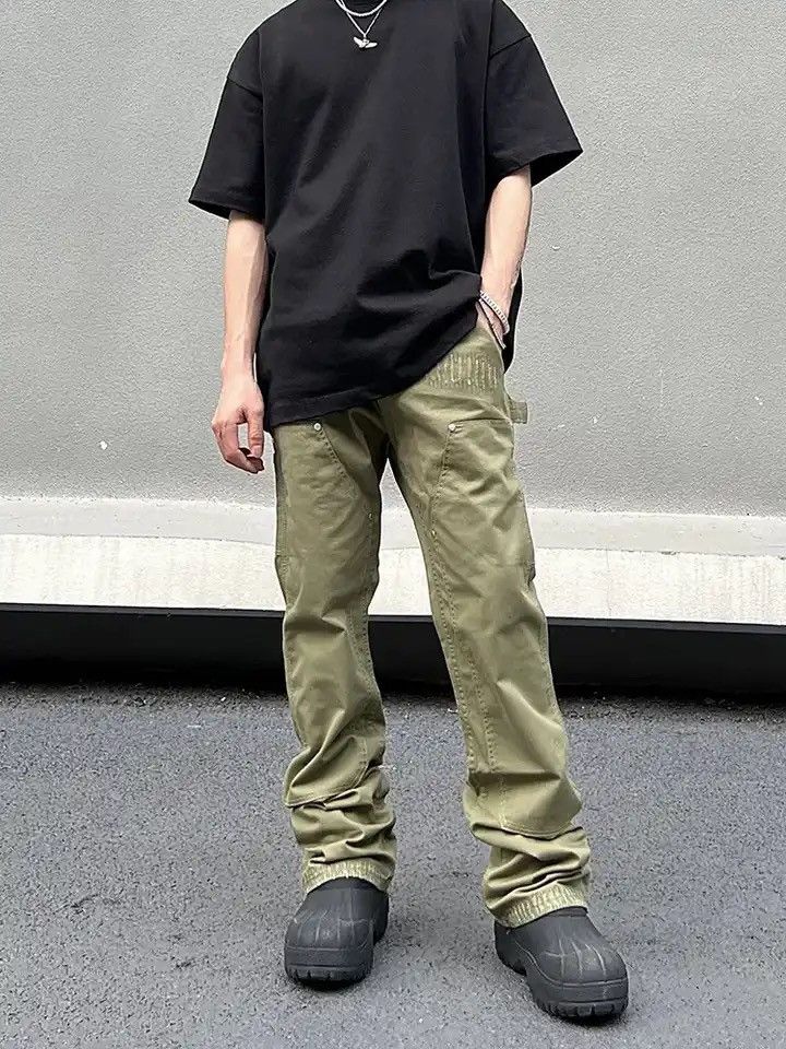 Japanese Brand × Vintage American Style Vibe Cargo Pants Trendy Straight-leg Long Size US 35 - 2 Thumbnail