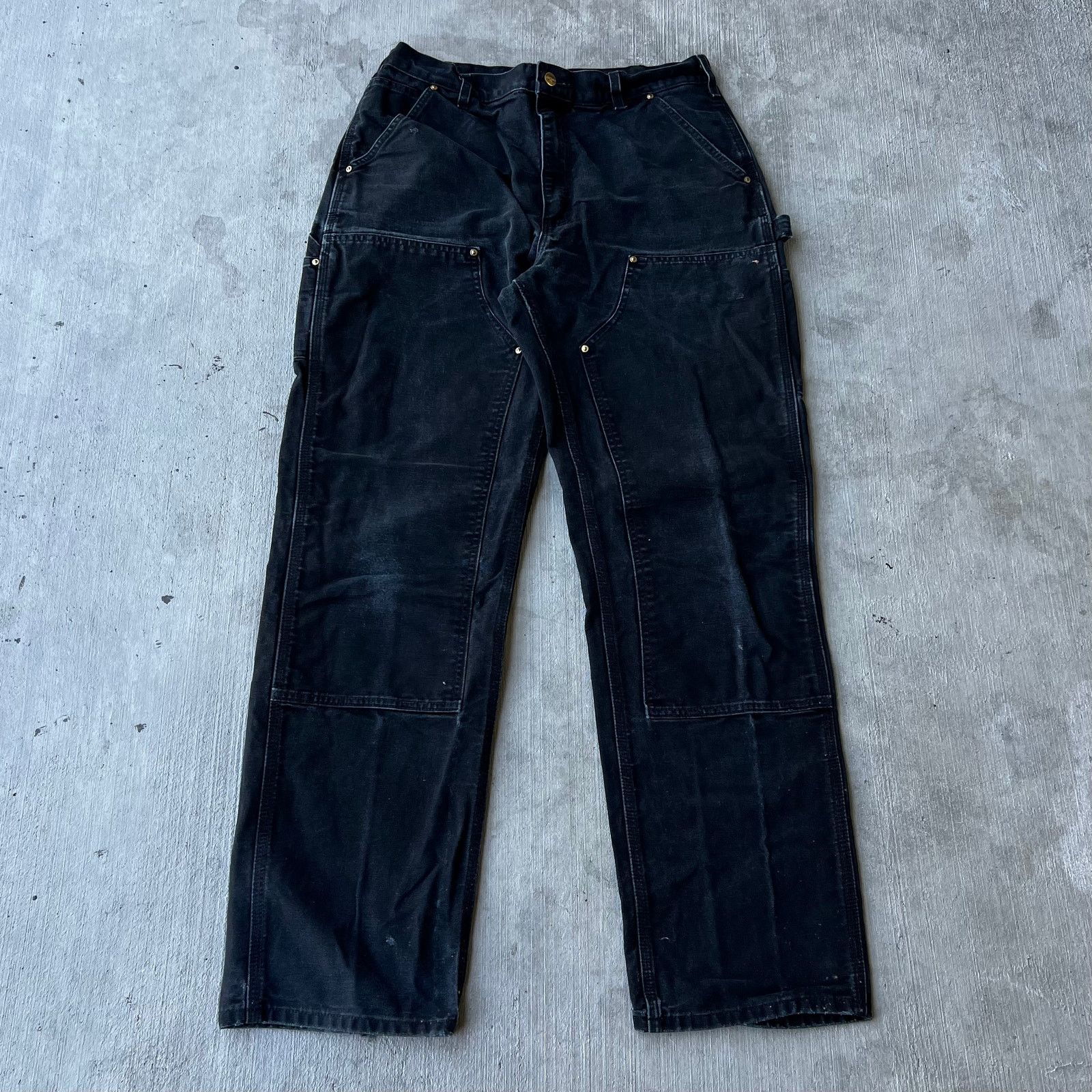 Carhartt black double knee work wear carpenter pants