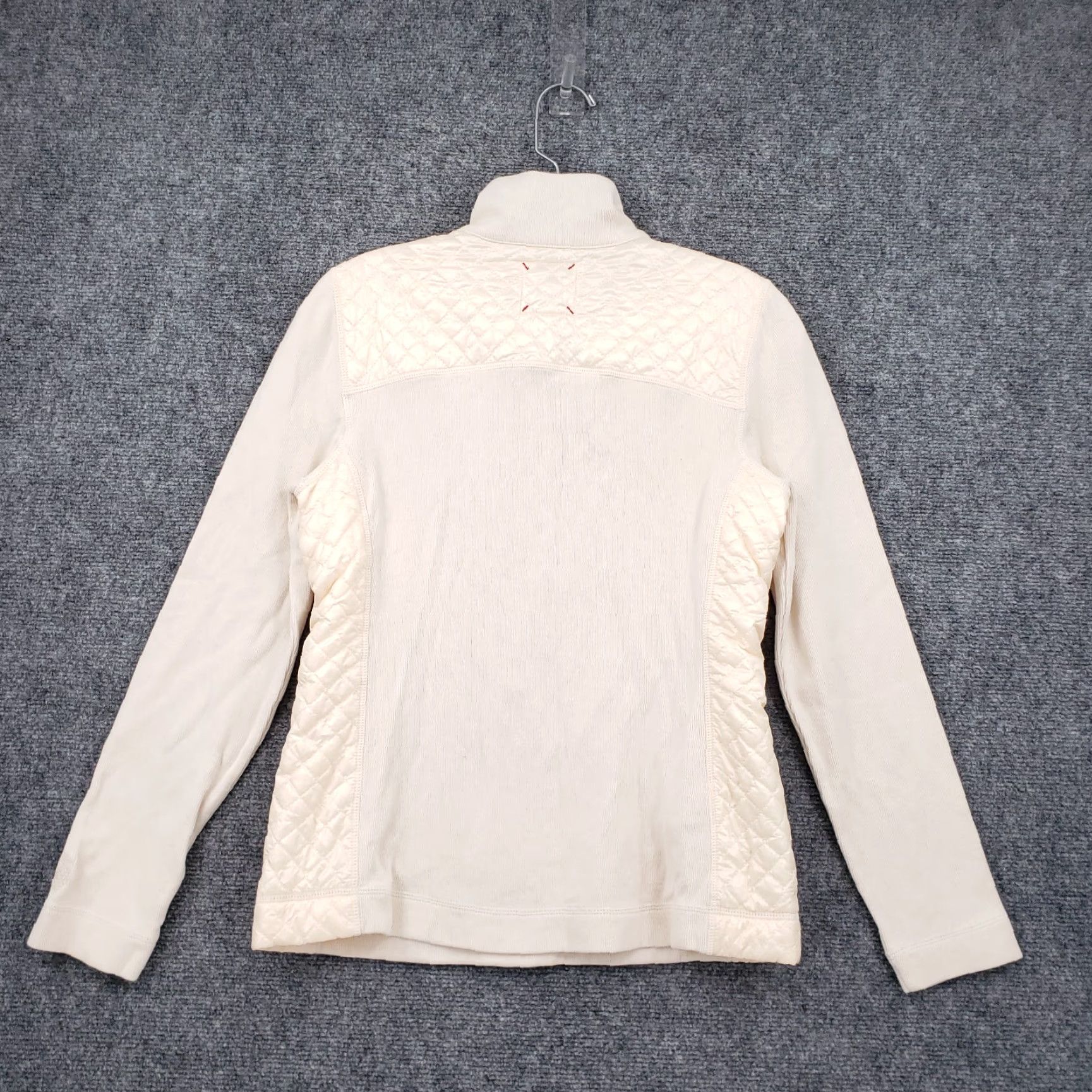 Tommy Bahama Tommy Bahama Sweater Womens XS Ivory Knit 1/2 Zip Quilted Pockets Mock Neck Raglan Sleeve Pullover Knit Shirt Casual Beach Classic Outdoor Vintage: No Size XS / US 0-2 / IT 36-38 - 2 Thumbnail