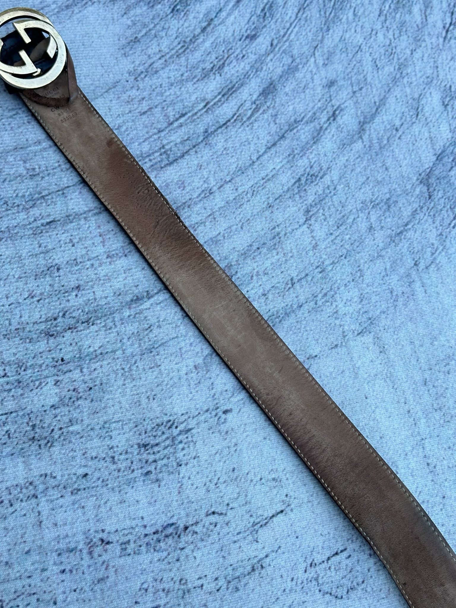 Gucci Gucci Belt Guccissima GG Monogram Black, Golden Buckle Size ONE SIZE - 10 Thumbnail