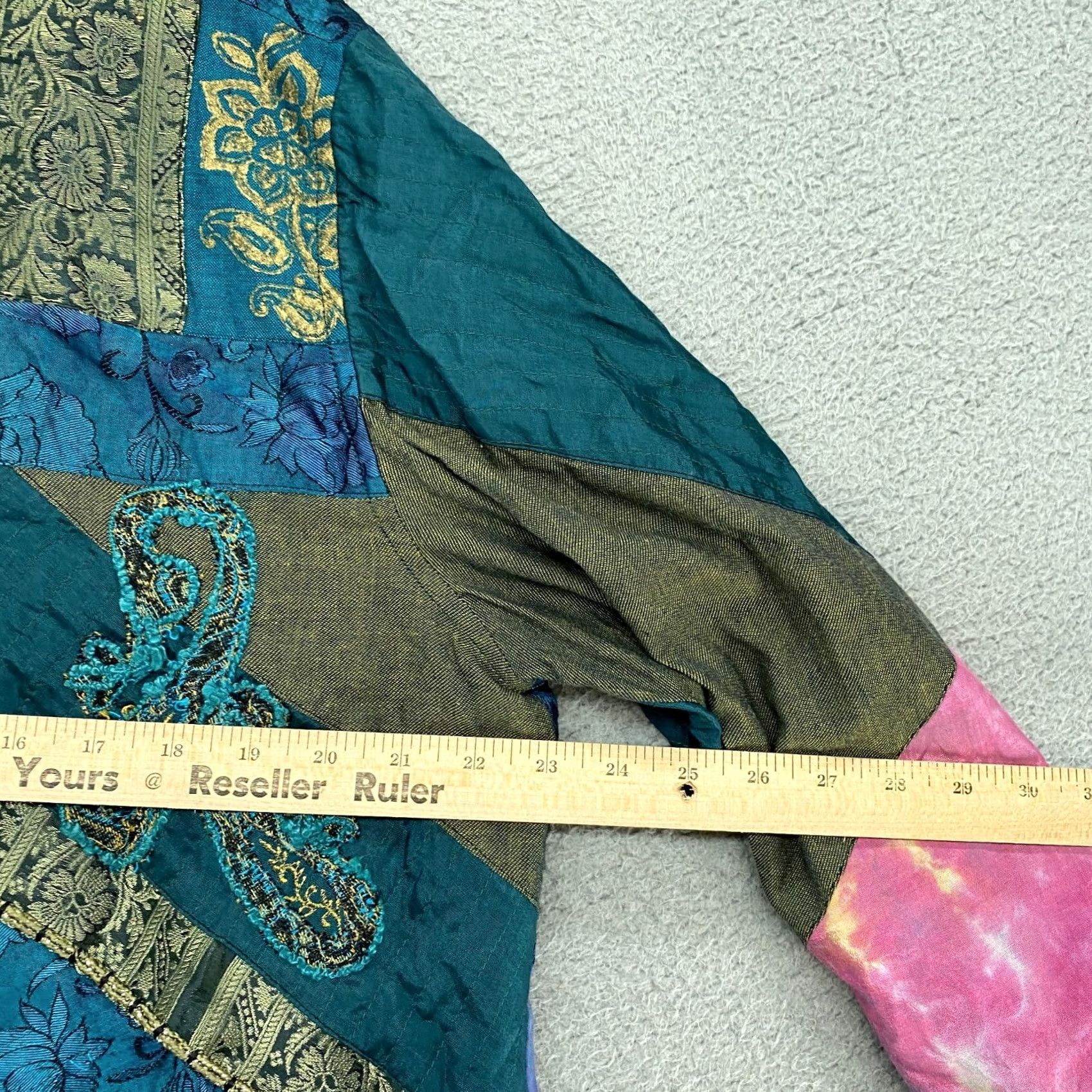 Element VINTAGE Elementz Jacket Womens XL Patchwork 70s Tapestry Art to Wear Floral Size XL / US 12-14 / IT 48-50 - 7 Thumbnail