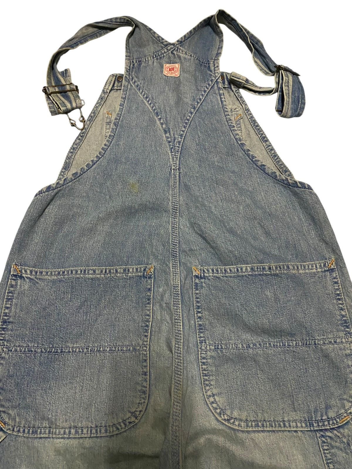 Edwin Vintage 60s Edwin One O One Rusty Wide Leg Work Wear Overall Size US 32 / EU 48 - 4 Thumbnail