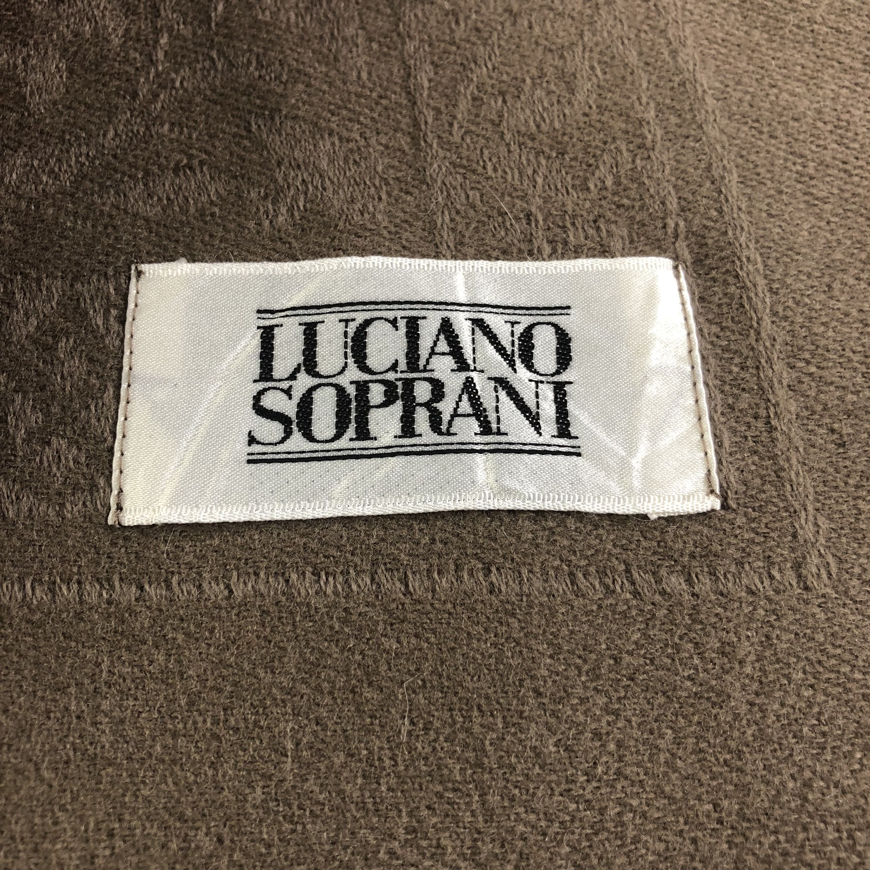 Japanese Brand Luciano Soprani Over Sized Wool Scarf Muffler Blanket V1113 Size ONE SIZE - 6 Thumbnail
