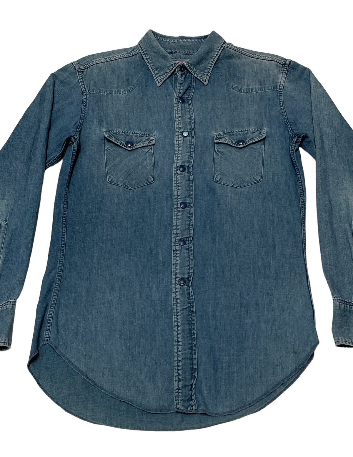 45rpm Vintage Japanese Brand 45Rpm Denim Shirt 2000s Size US M / EU 48-50 / 2 - 3 Thumbnail