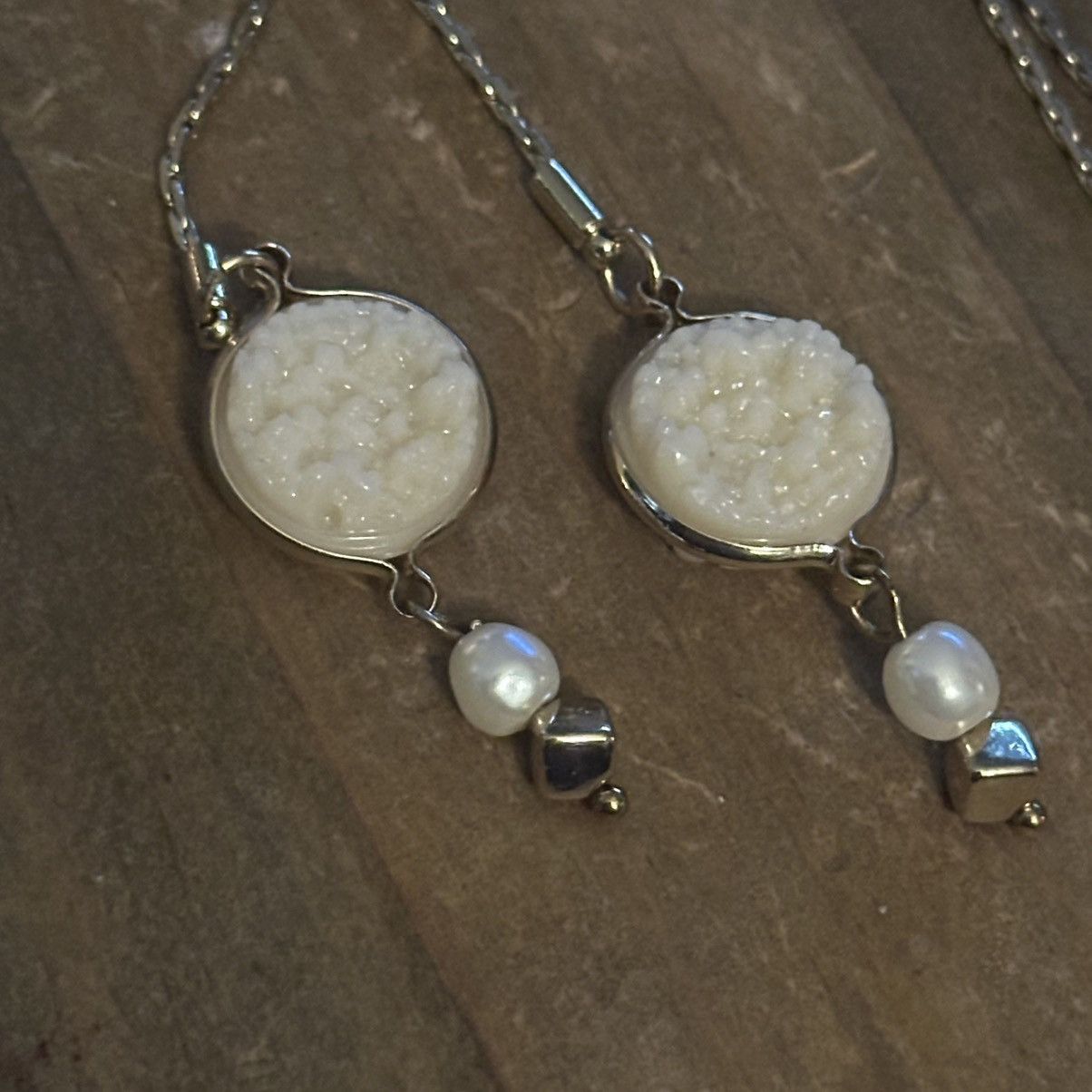 Vintage Vintage gold tone druzy lariat necklace Size ONE SIZE - 3 Thumbnail