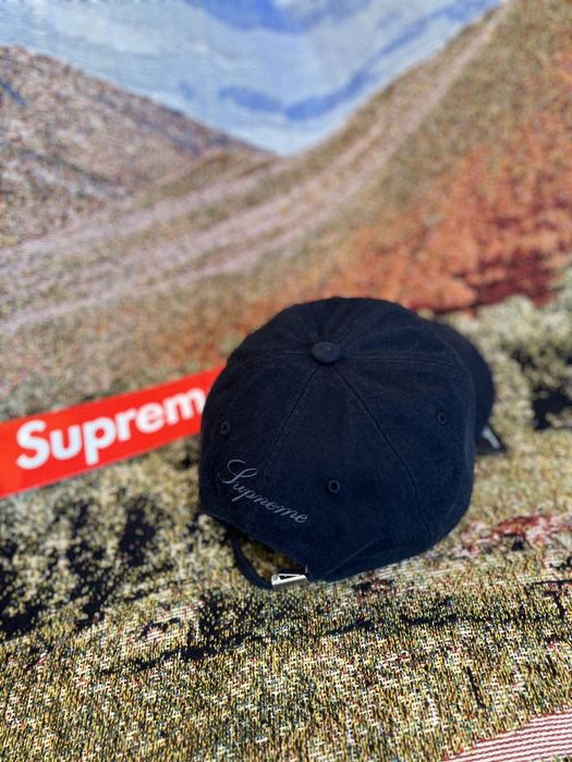 Supreme Stone Island x Supreme denim 6 panel hat black | Grailed