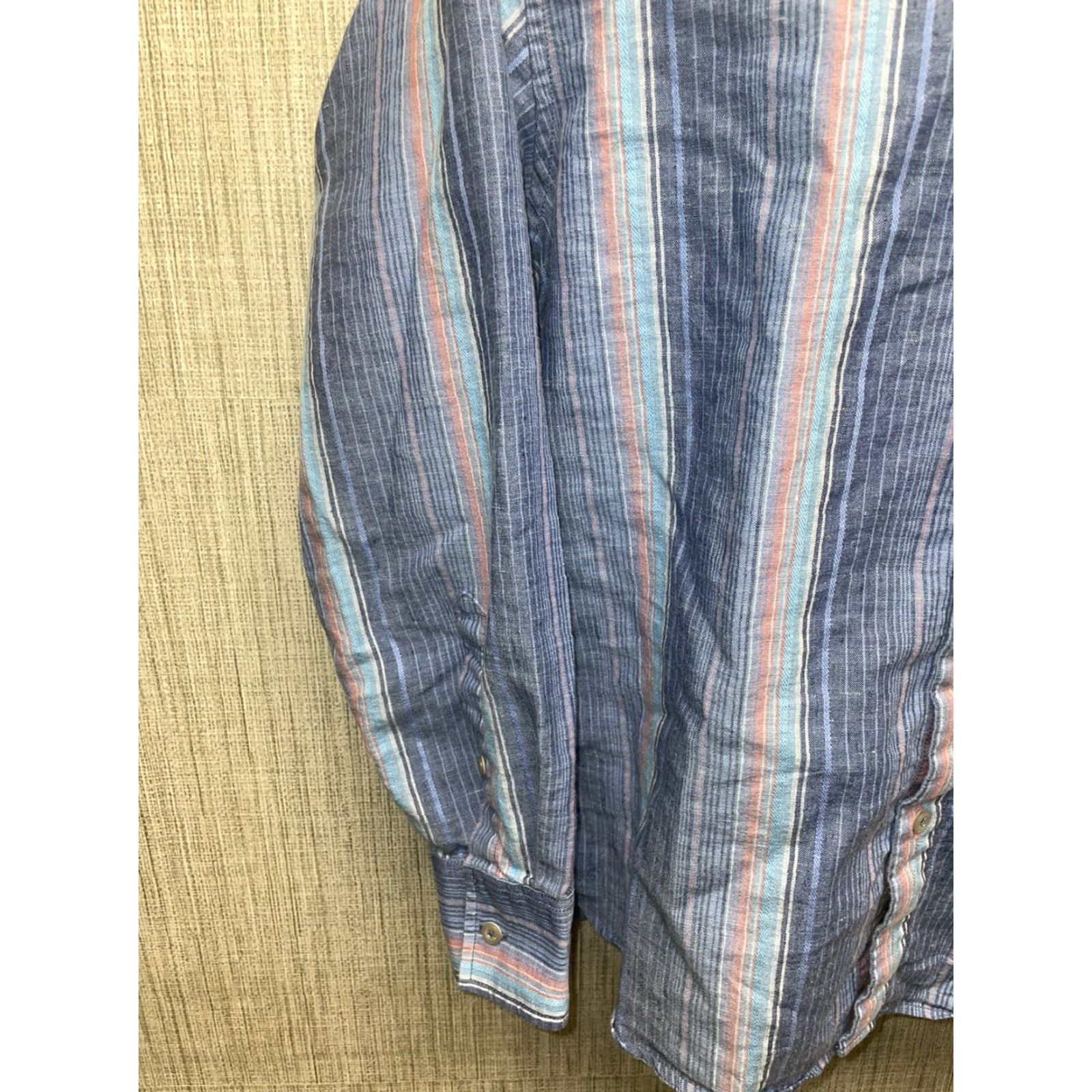 Tommy Bahama Tommy Bahama Button-Down Shirt Mens L Linen Multicolor Long Sleeve Size US L / EU 52-54 / 3 - 5 Thumbnail