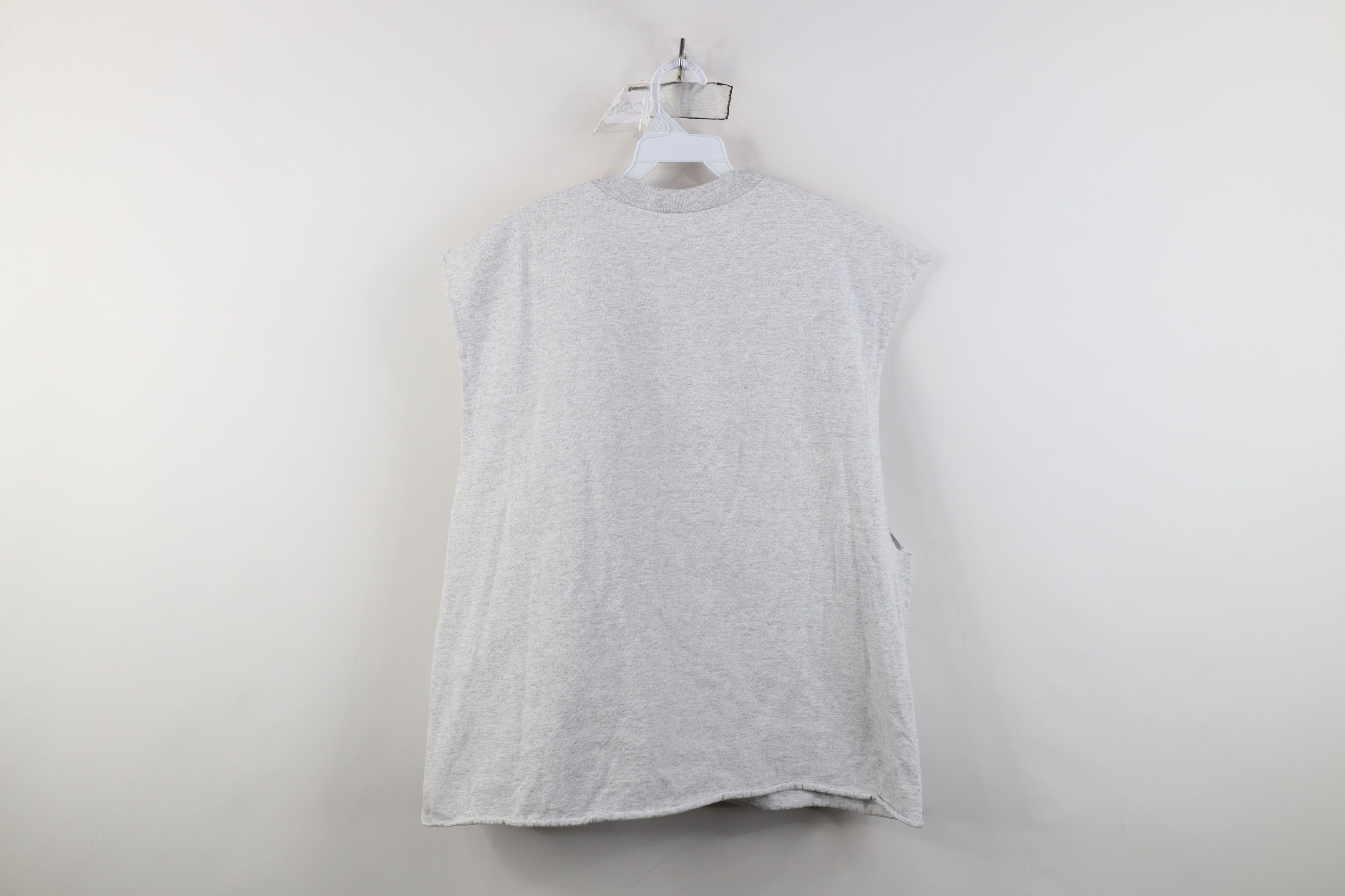 Vintage Vintage 90s Cropped University of Michigan T-Shirt Gray USA Size XL / US 12-14 / IT 48-50 - 8 Thumbnail
