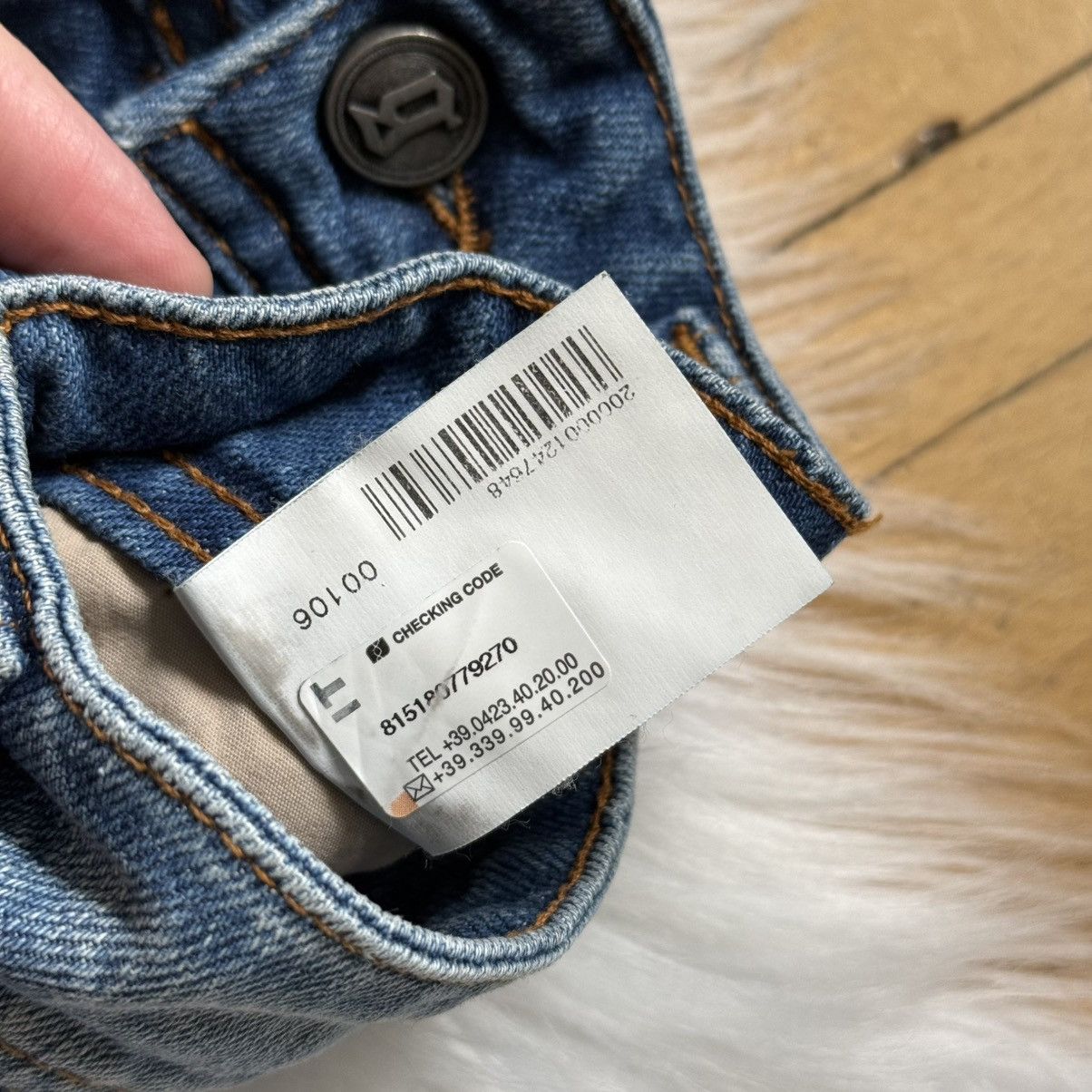 John Galliano 📌 NEW John Galliano Y2K 00s Big Logo Straight Jeans Size 25" / US 0 / IT 36 - 18 Thumbnail