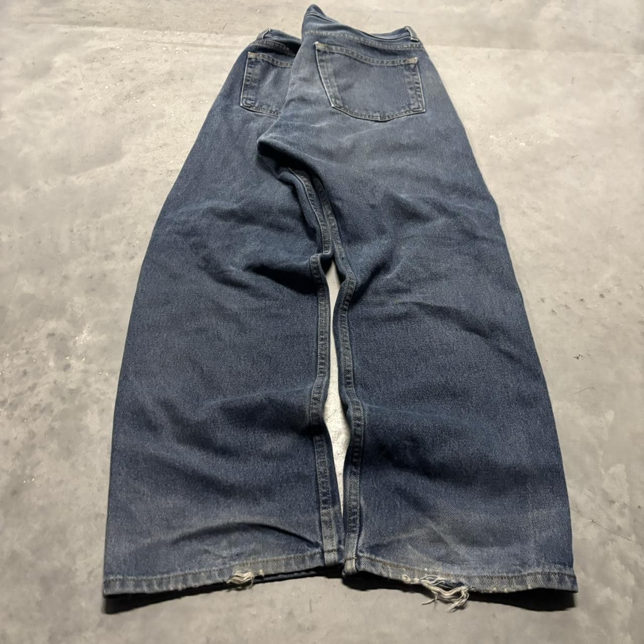 Japanese Brand × Vintage Crazy Vintage Y2K/2000s Grunge Dark Wash Skater Denim Jeans! Size US 34 / EU 50 - 4 Thumbnail