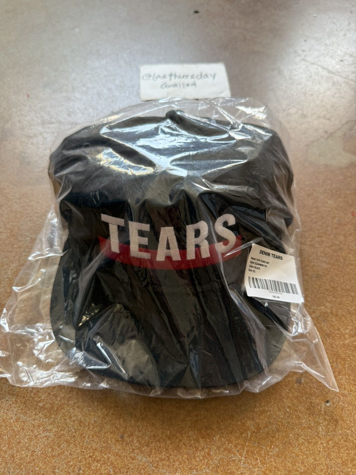 DENIM TEARS Denim Tears TEARS Leather Strap Hat Black Size ONE SIZE - 2 Thumbnail