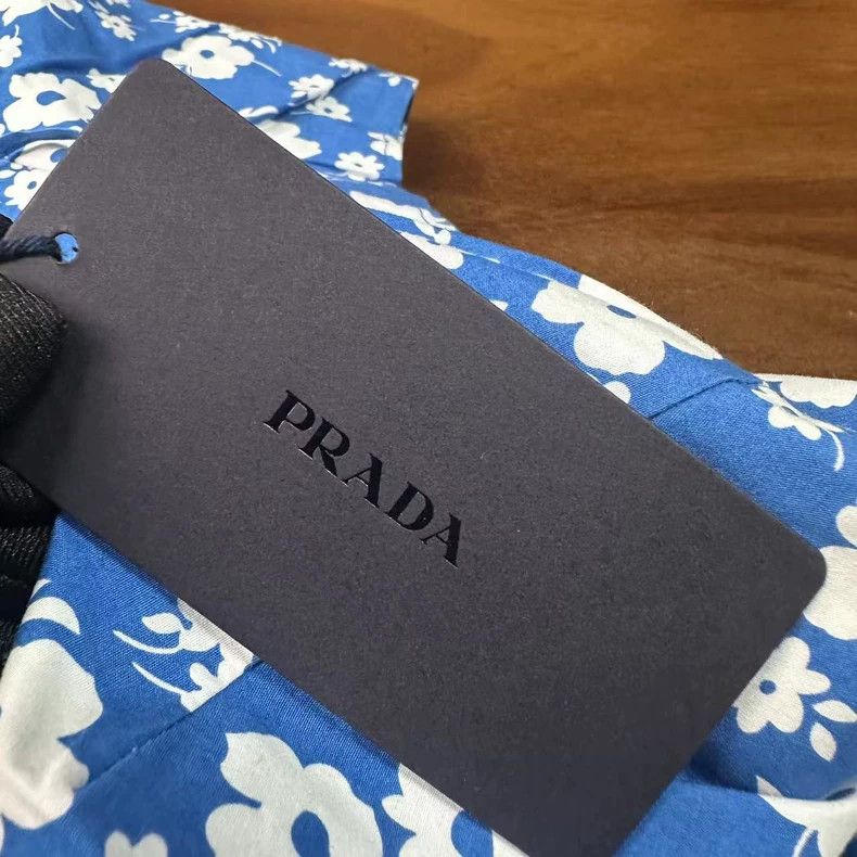 Prada Prada Short-sleeved dress with broken flowers 2503-Nextarro Size XS / US 0-2 / IT 36-38 - 9 Thumbnail