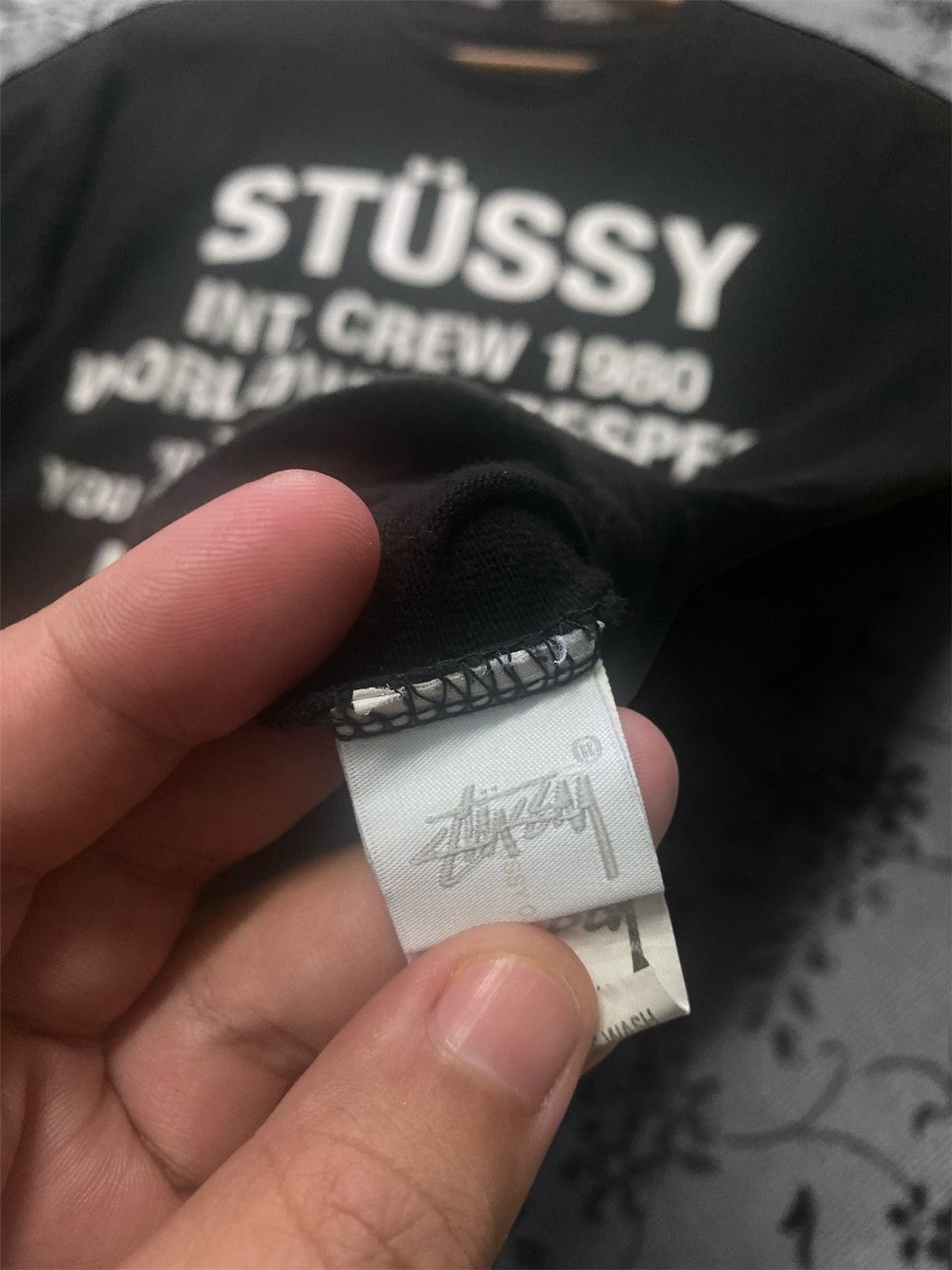 Stussy × Vintage STUSSY BLACK SKATE WHITE CREW WORLDWIDE REDPECT T-SHIRT🔥 Size US M / EU 48-50 / 2 - 16 Thumbnail