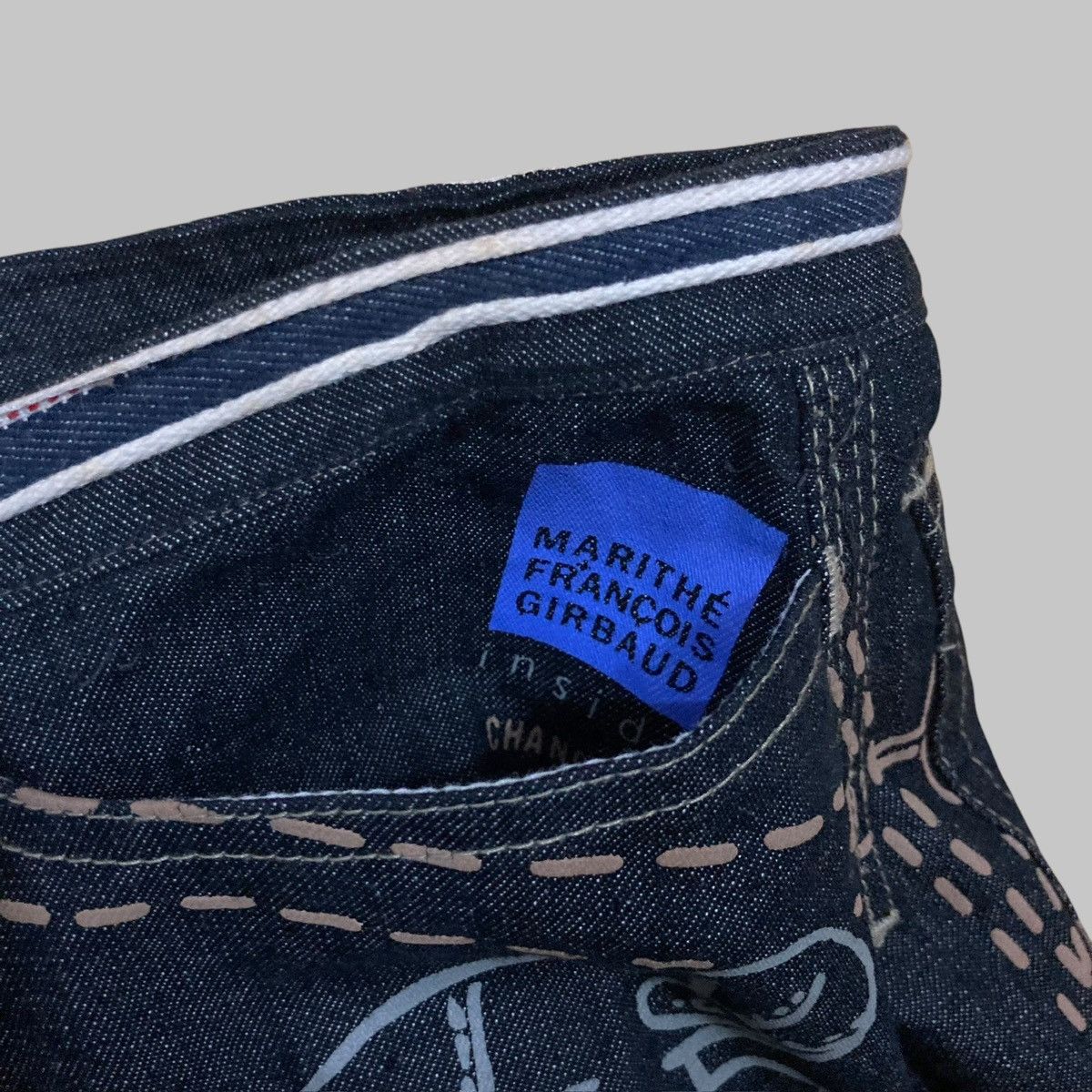 MARITHE FRANCOIS GIRBAUD - Vtg Flared Unique Printed Jeans