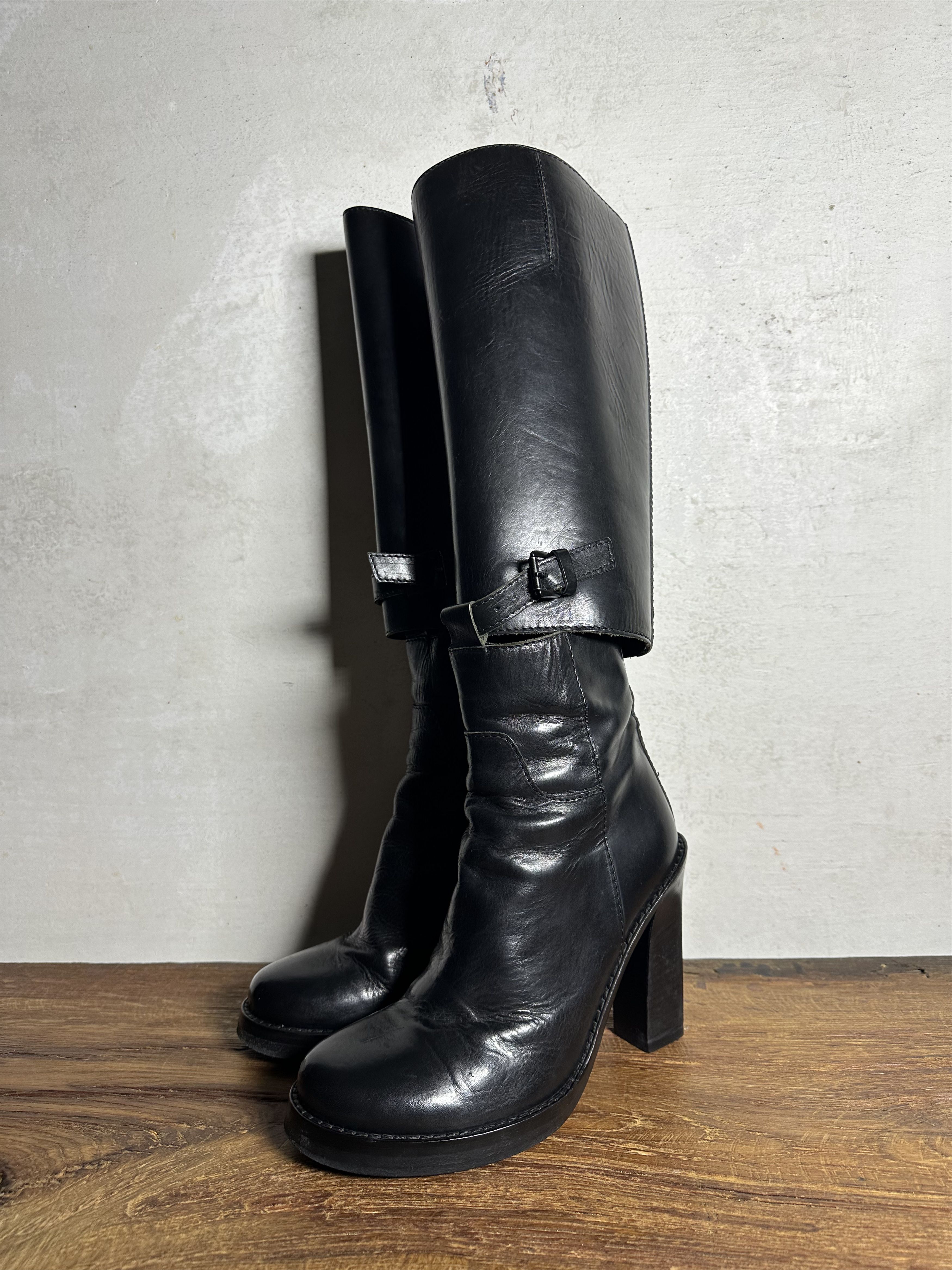 Ann Demeulemeester Ann Demeulemeester Two Piece Transformable Riding Boots Size US 8 / IT 38 - 2 Thumbnail