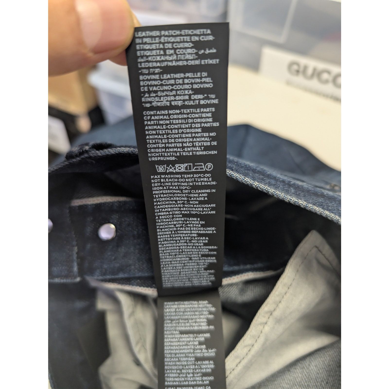 Tom Ford o1rshd1 Slim Fit Denim Jeans in Navy Blue Size US 30 / EU 46 - 19 Thumbnail