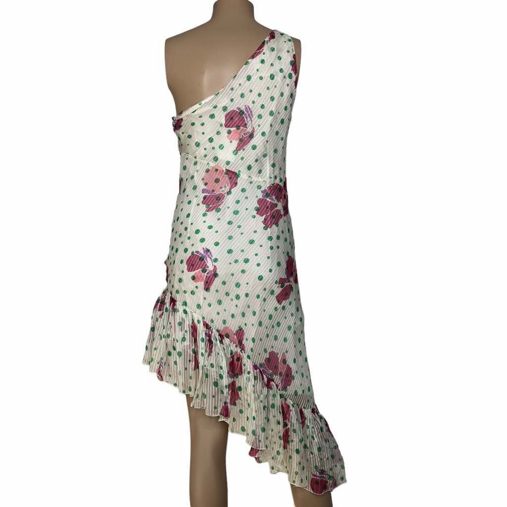 Paul & Joe NWT Paul & Joe Silk One-Shoulder Floral Asymmetrical Dress Size M / US 6-8 / IT 42-44 - 3 Thumbnail