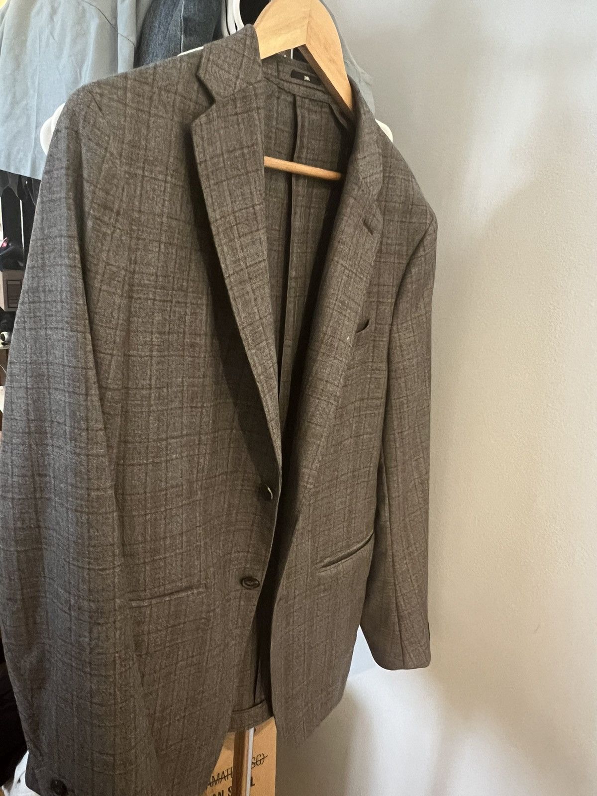 Zara Grey striped Zara full suit men’s 42 jacket with pants Size 42R - 1 Thumbnail