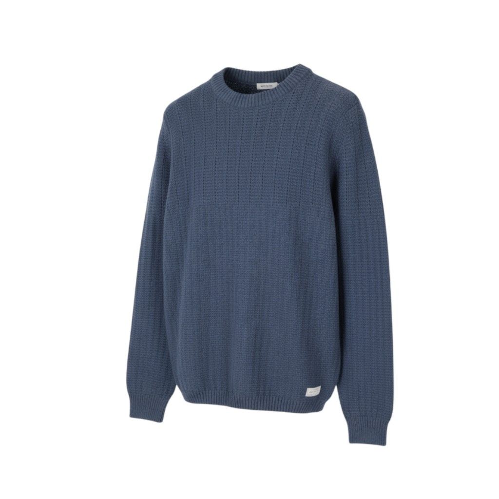 MULTI COLOR C-NECK L Indigo Blue Melange Jumper 87251