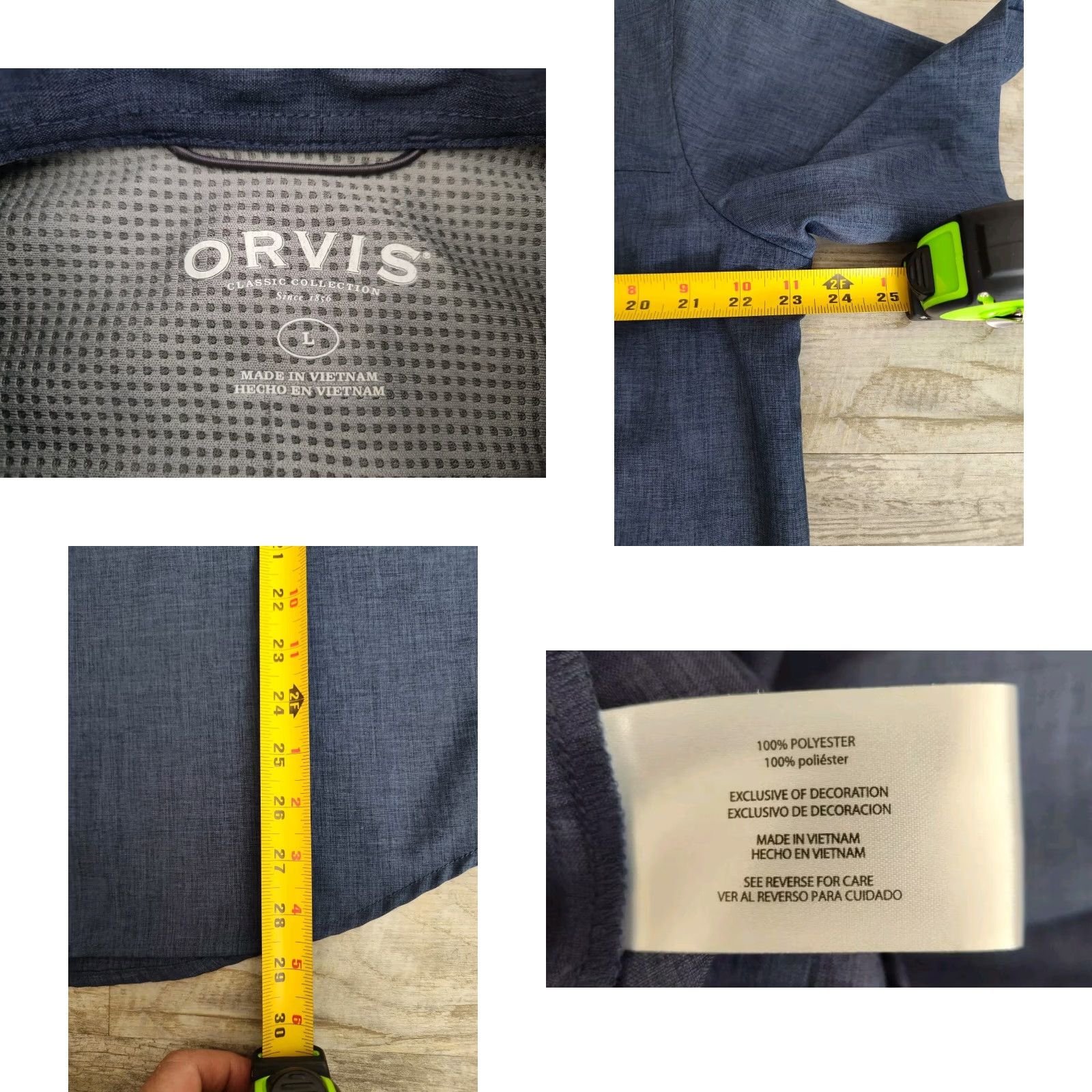 Orvis Orvis Classic Collection Short Sleeve Button Up Fishing Shirt Blue Men's Size L Size US L / EU 52-54 / 3 - 8 Thumbnail