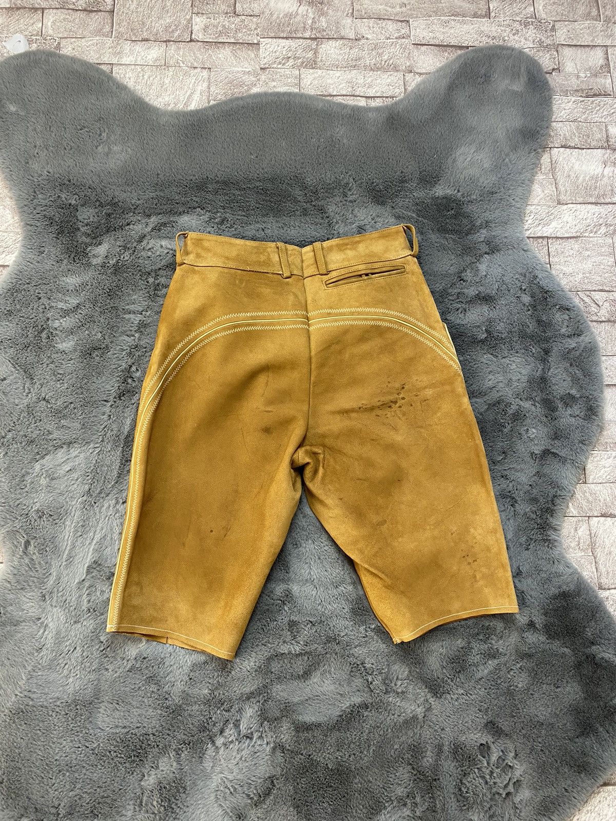 Cowboy Equipment × Japanese Brand × Leather VINTAGE TRADITIONAL LEATHER SHORTS Size US 36 / EU 52 - 14 Thumbnail