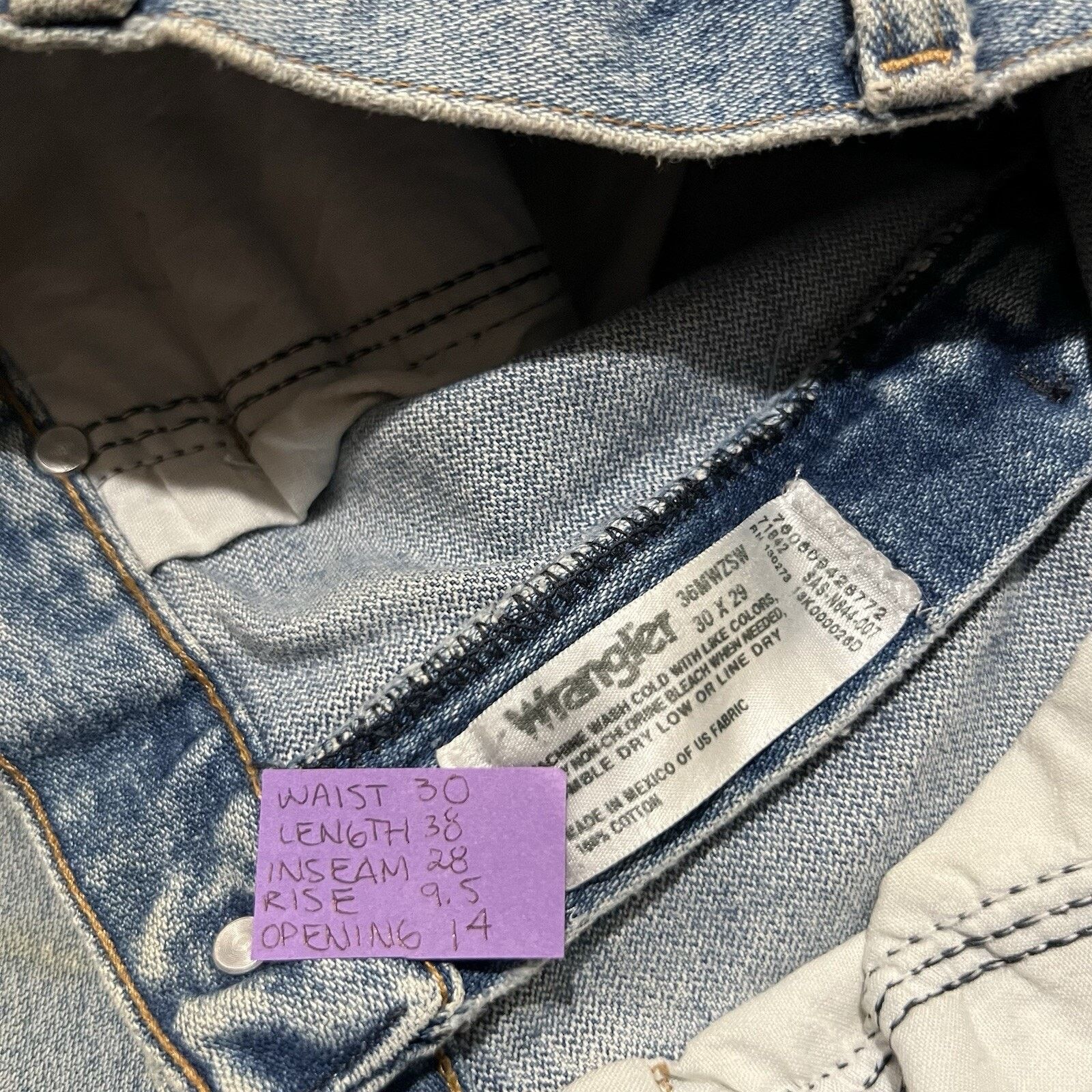 Wrangler VTG Wrangler Flared Hippie Flare Custom Bell Bottom Jeans 30 Size 30" / US 8 / IT 44 - 7 Thumbnail