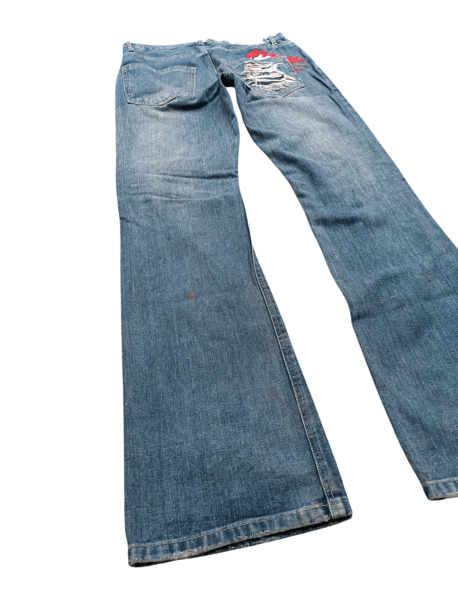 Japanese Brand Flare Distressed Jeans Antful Nylaus Embroidery Jeans Size US 32 / EU 48 - 6 Thumbnail