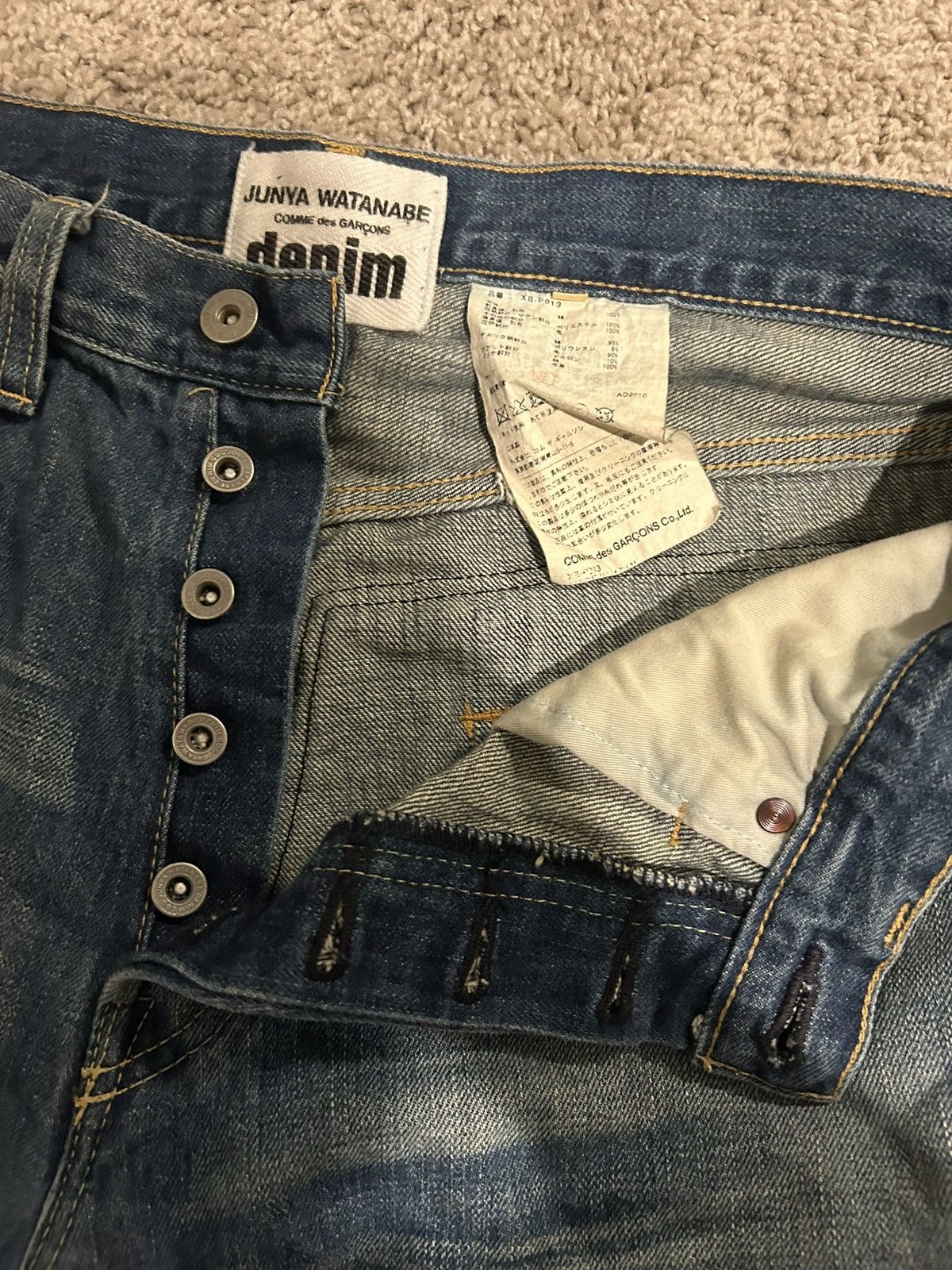 Junya Watanabe Junya Watanabe CDG Denim Patchwork Jeans Size US 34 / EU 50 - 2 Thumbnail