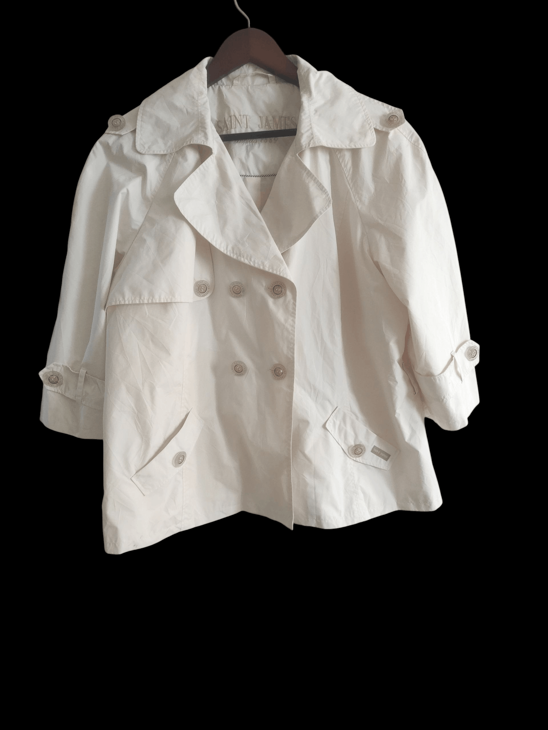 Saint James Saint James Double-Breasted Women Trench Coat Jacket Size XXL / US 16-18 / IT 52-54 - 1 Thumbnail