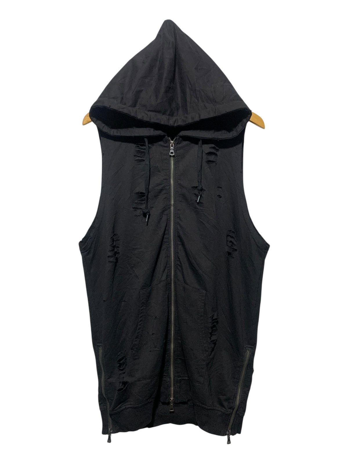 20471120 2000s Rings gothic distressed sleeveless hoodie Size US L / EU 52-54 / 3 - 2 Thumbnail